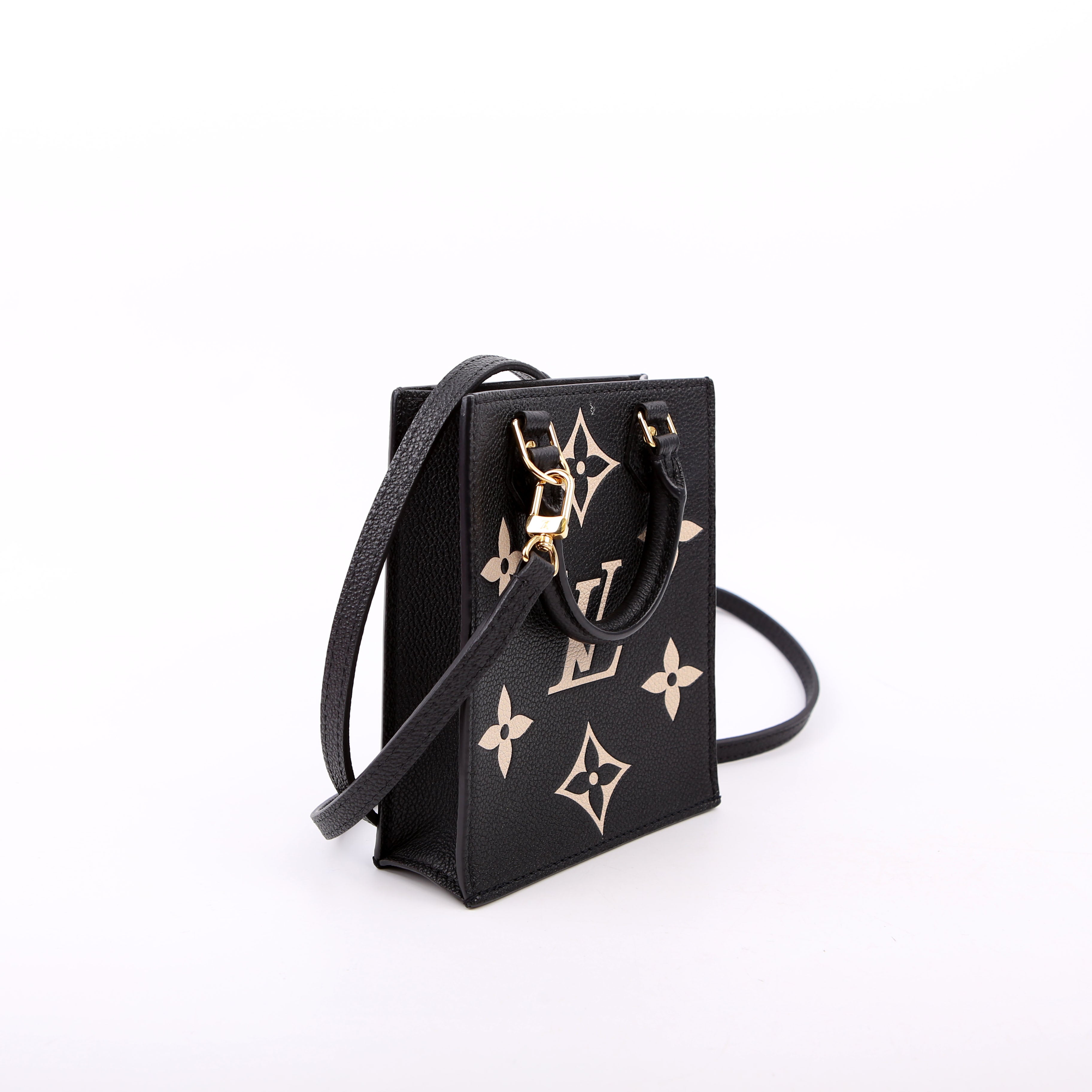 Petite Sac Plat Bicolor Empreinte Black/Cream