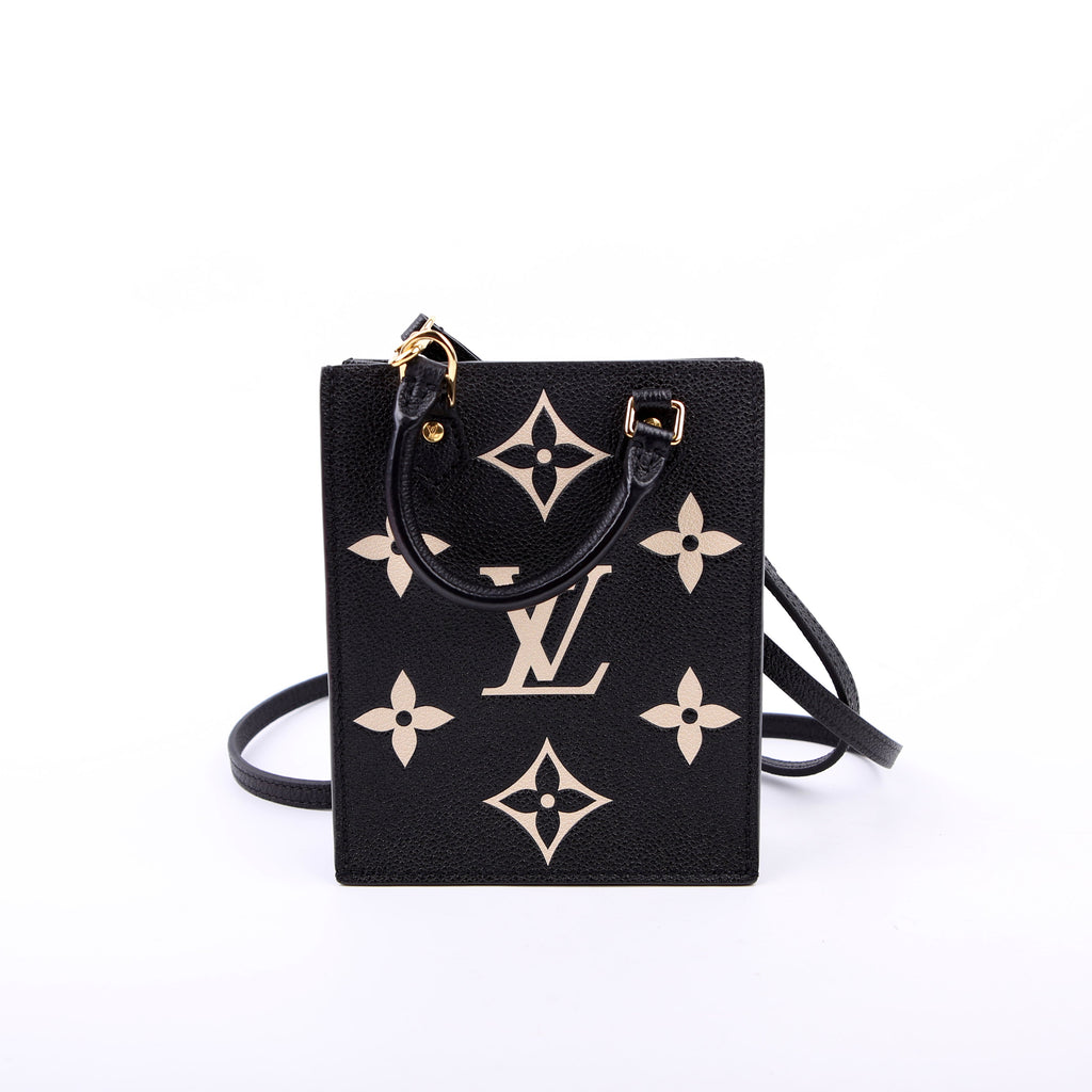 Petite Sac Plat Bicolor Empreinte Black/Cream