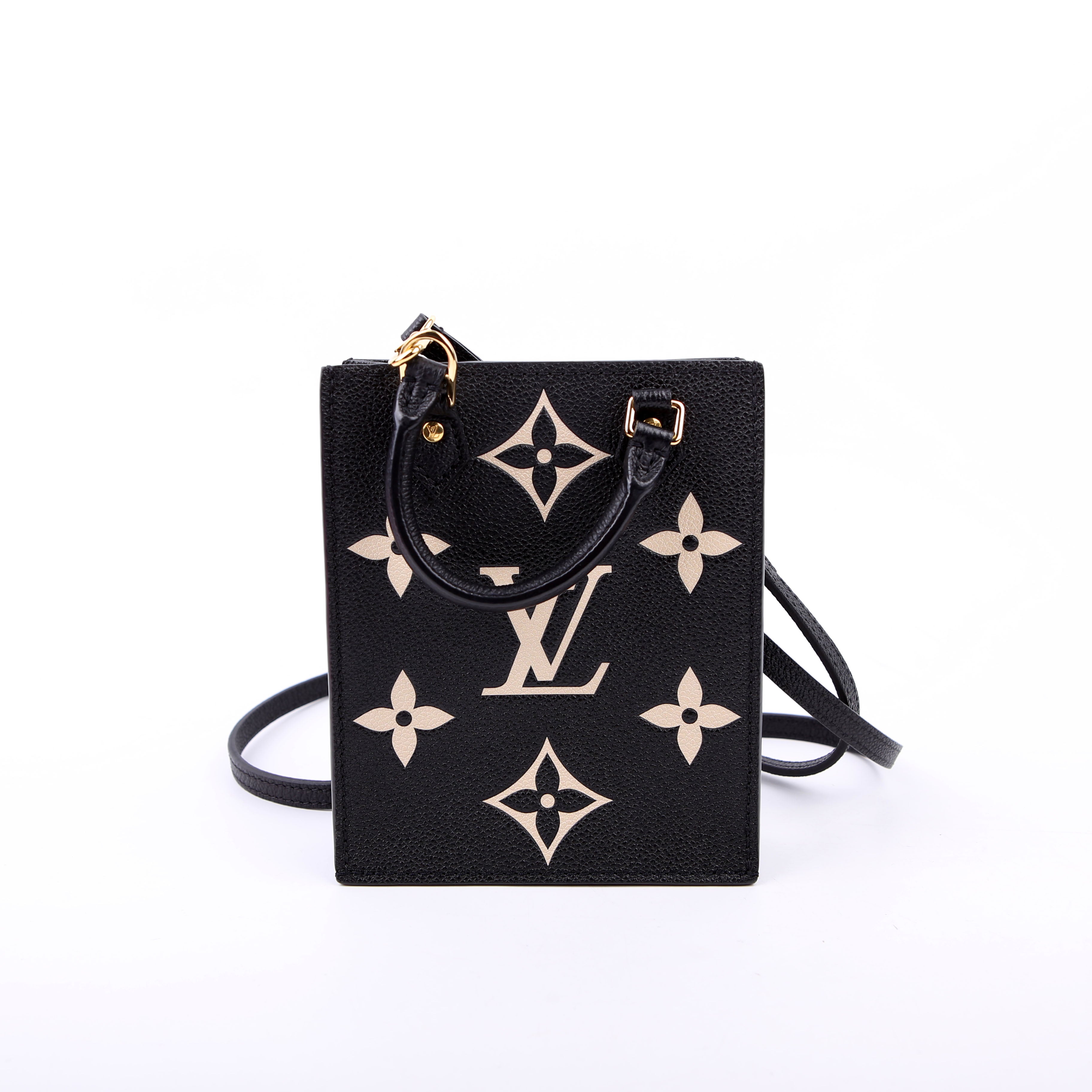Petite Sac Plat Bicolor Empreinte Black/Cream