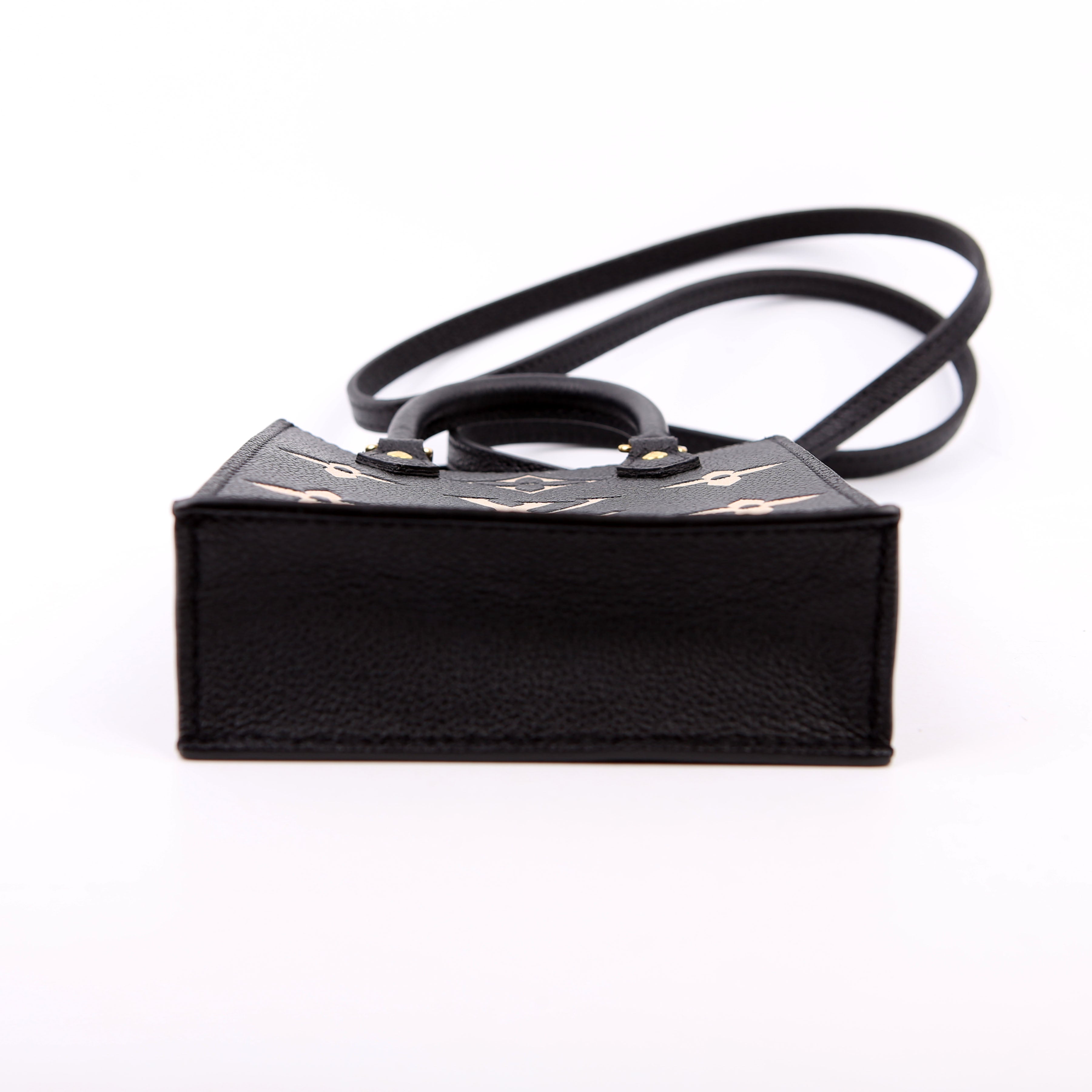Petite Sac Plat Bicolor Empreinte Black/Cream