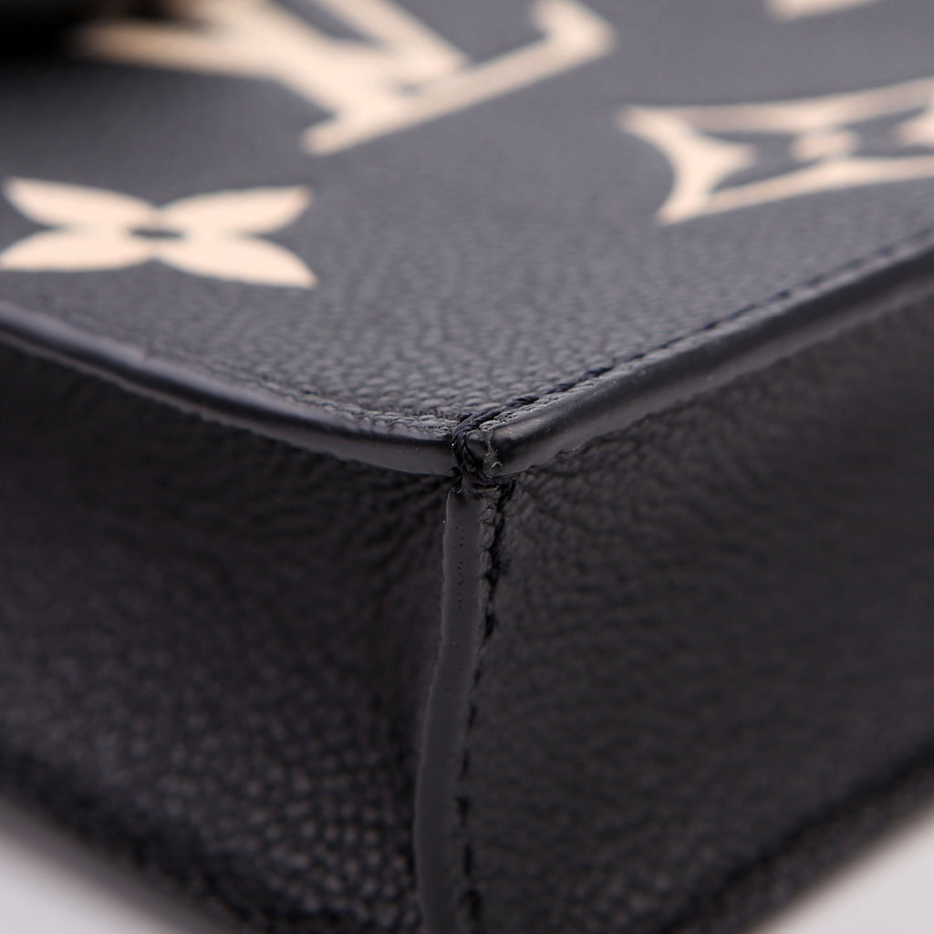 Petite Sac Plat Bicolor Empreinte Black/Cream