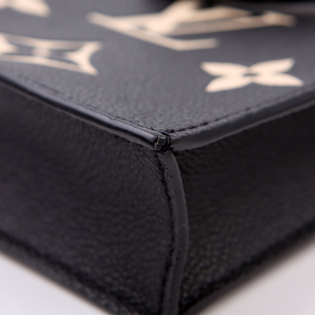 Petite Sac Plat Bicolor Empreinte Black/Cream