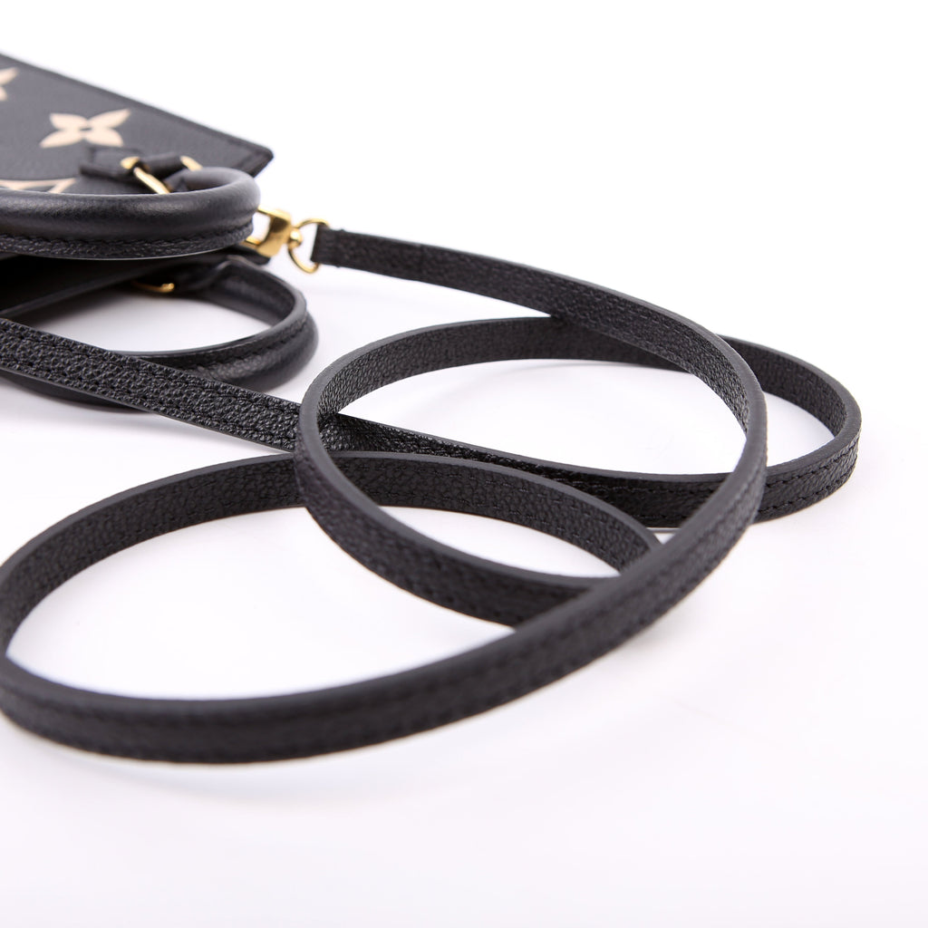Petite Sac Plat Bicolor Empreinte Black/Cream