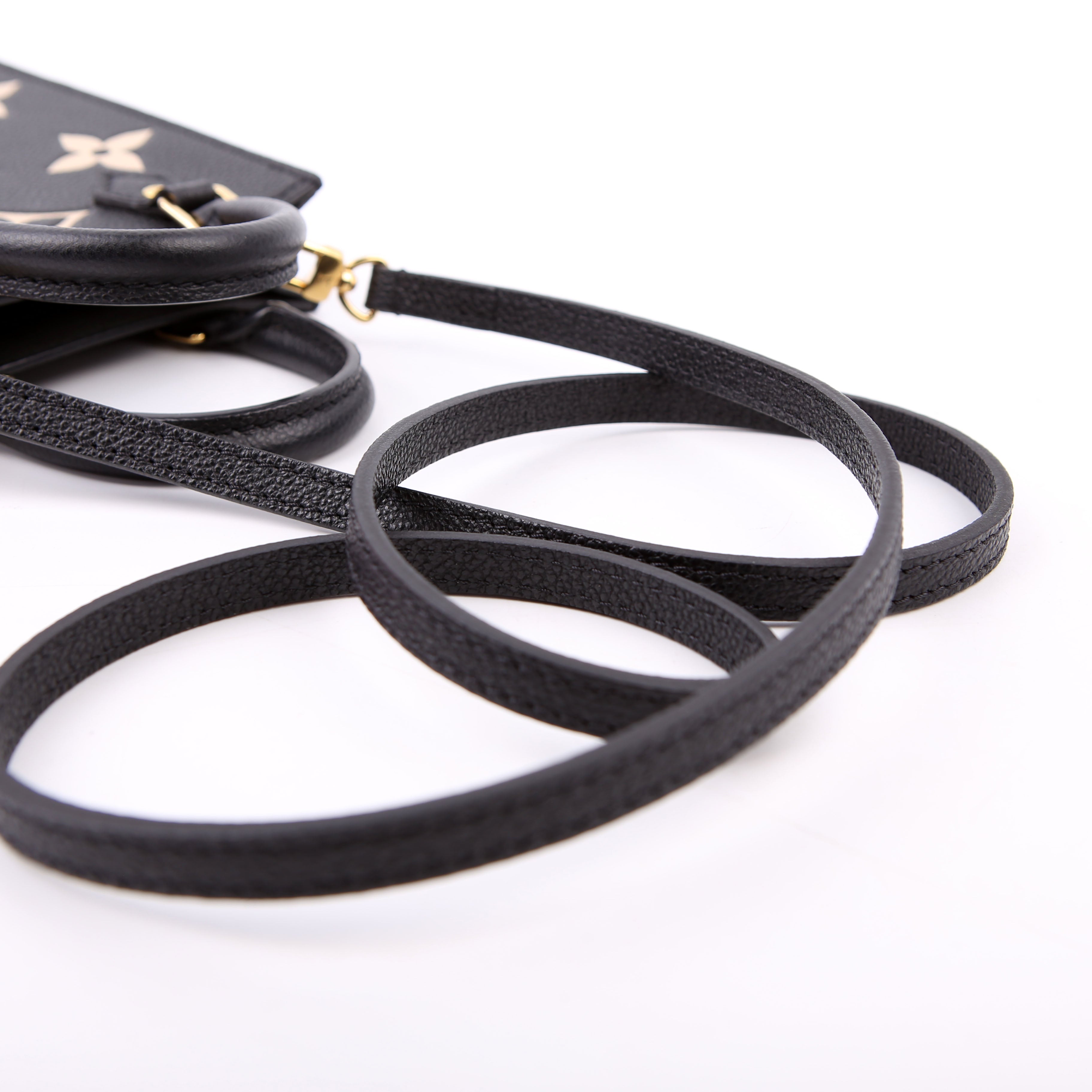 Petite Sac Plat Bicolor Empreinte Black/Cream