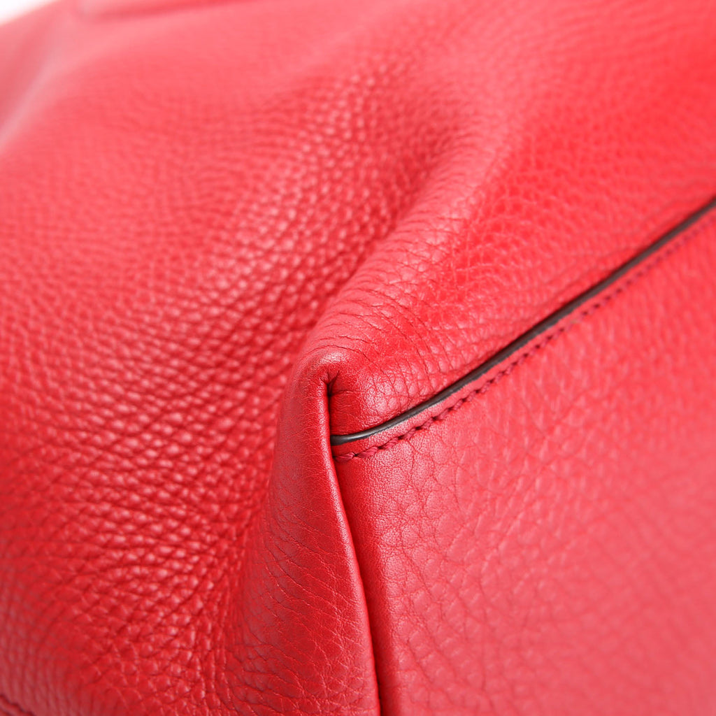 308982 Soho Leather Shoulder Medium Red