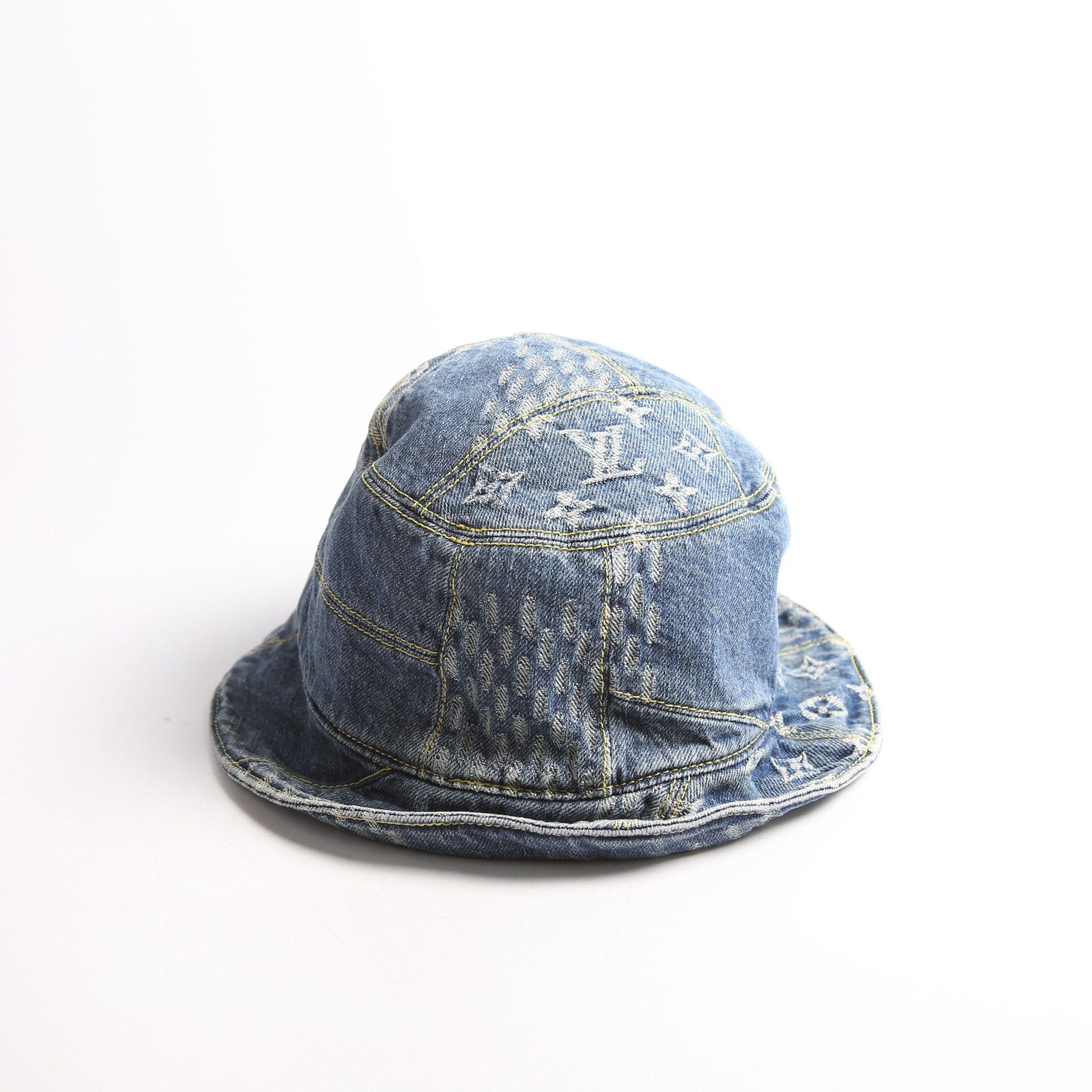 X Nigo Waves Bucket Monogram Hat Size 58CM Blue
