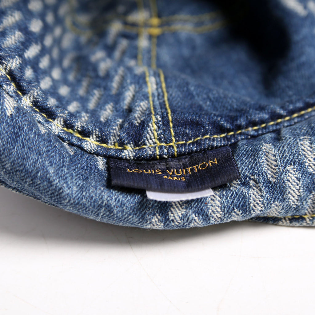 X Nigo Waves Bucket Monogram Hat Size 58CM Blue