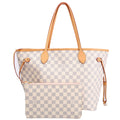 Neverfull With Wallet MM Damier Azur Pink