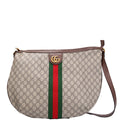 547939 Ophidia GG Supreme Half Moon Hobo Large Brown