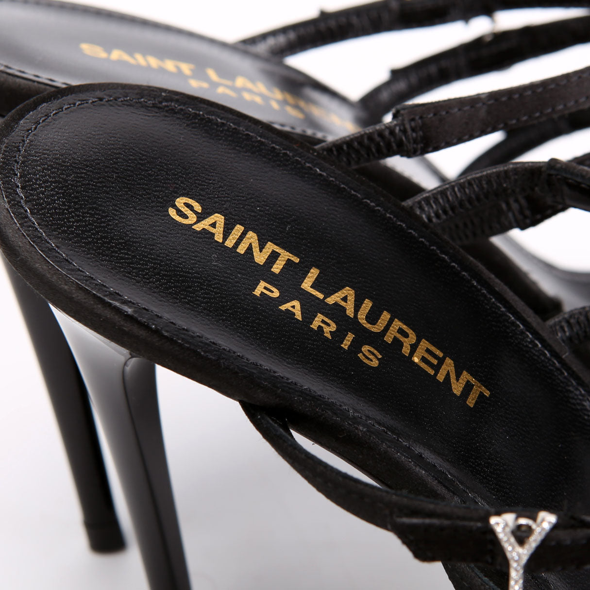Jerry Satin Sandals Size 39.5 Black