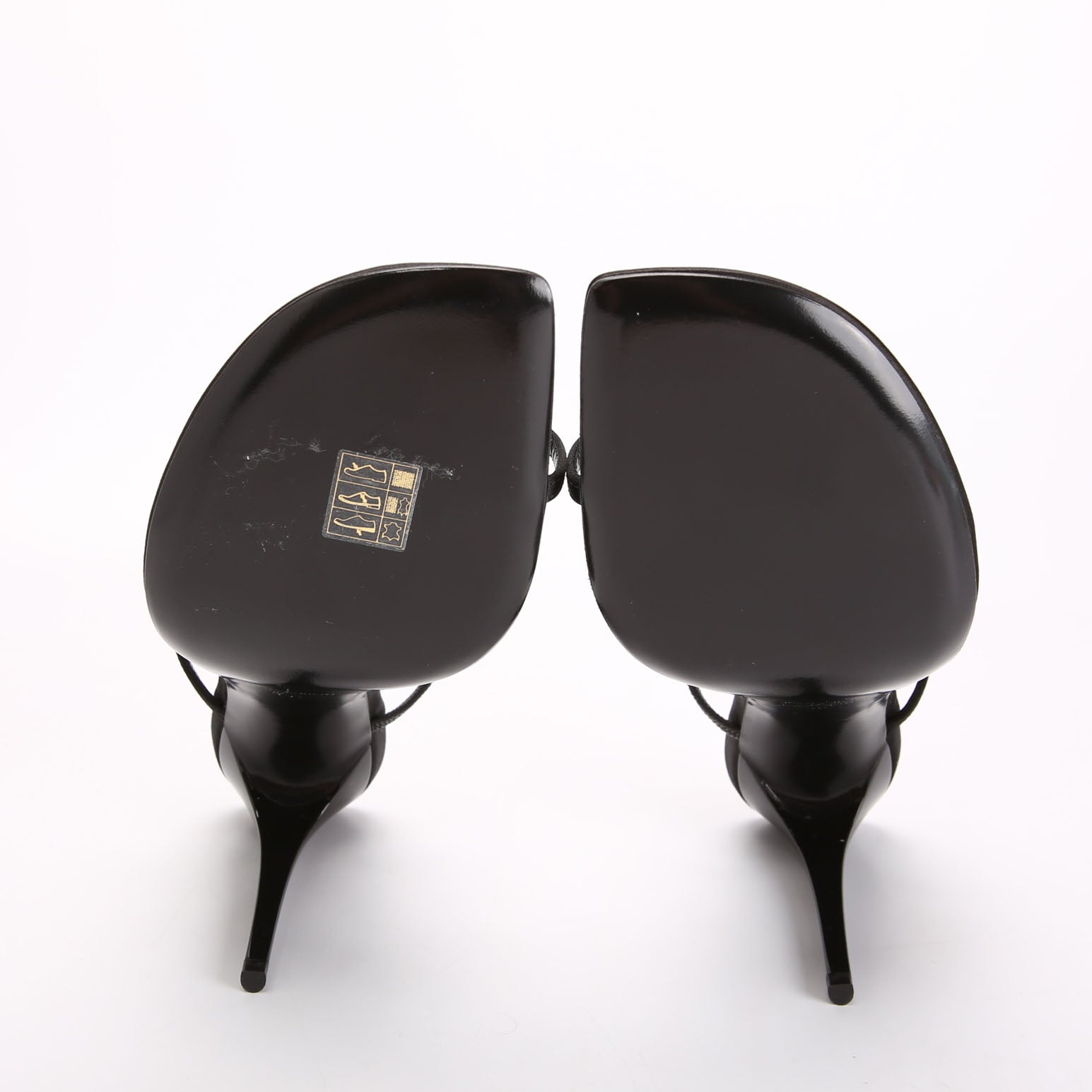 Jerry Satin Sandals Size 39.5 Black
