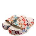 GG Canvas Platform Slides Size 41 White/Multicolor