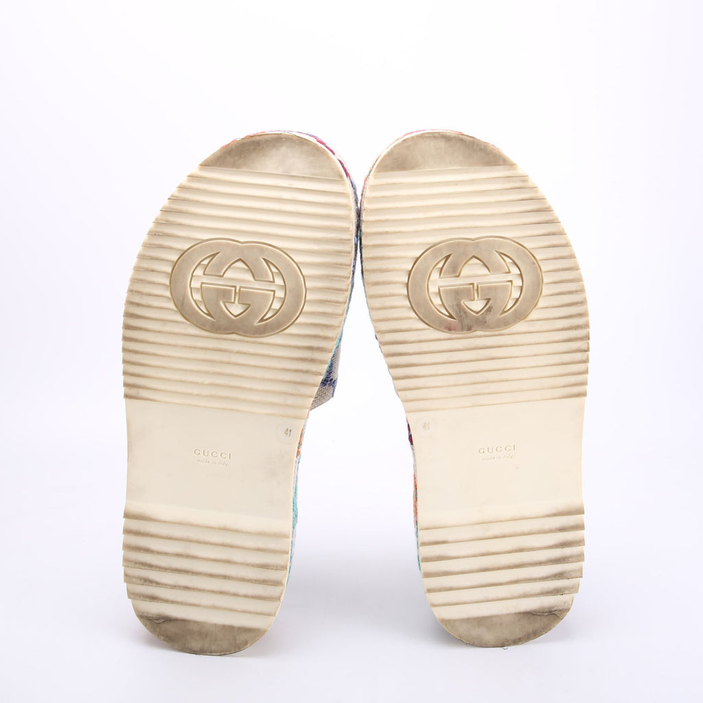 GG Canvas Platform Slides Size 41 White/Multicolor