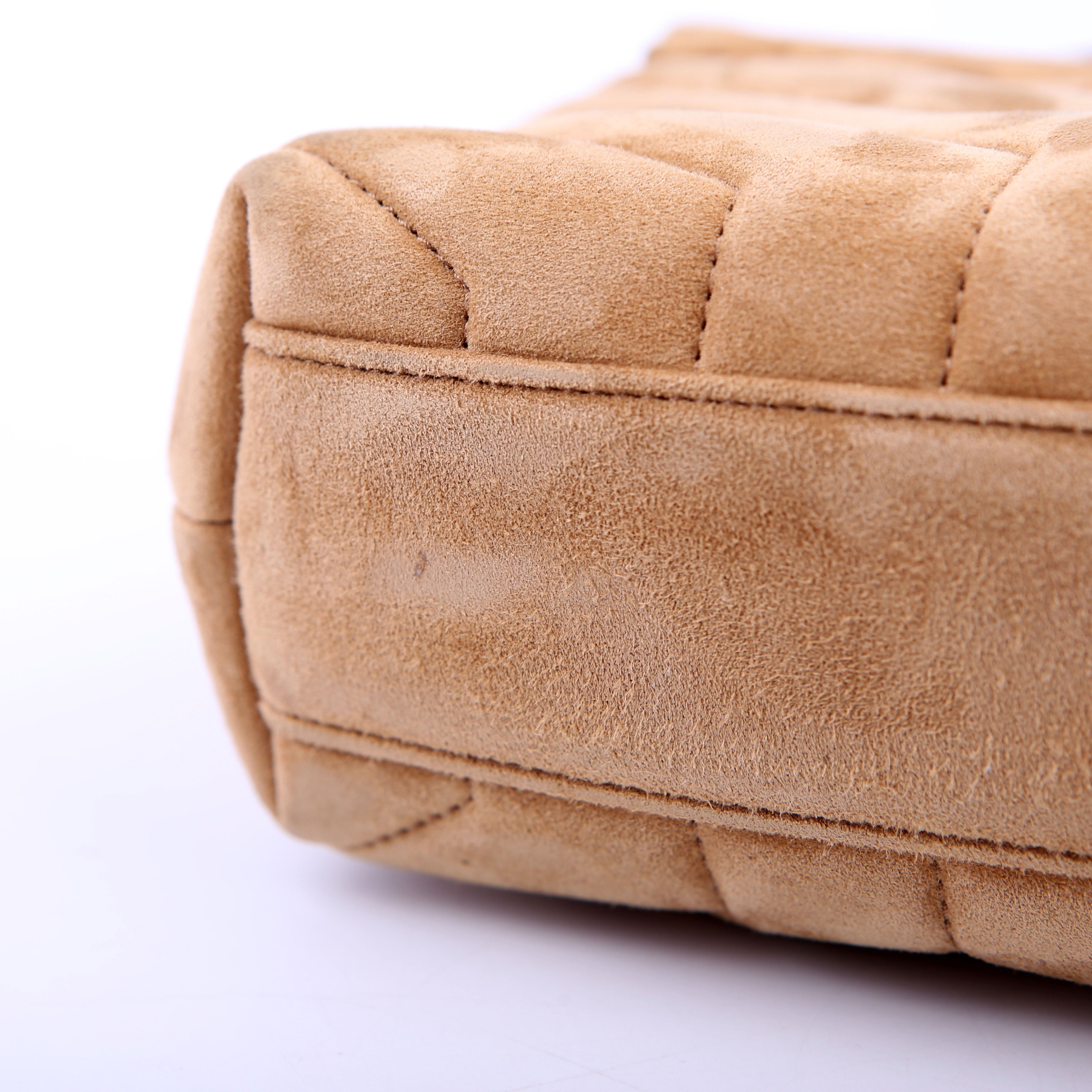 SAINT LAURENT Loulou Suede Satchel Toy Crossbody 678401 Brown