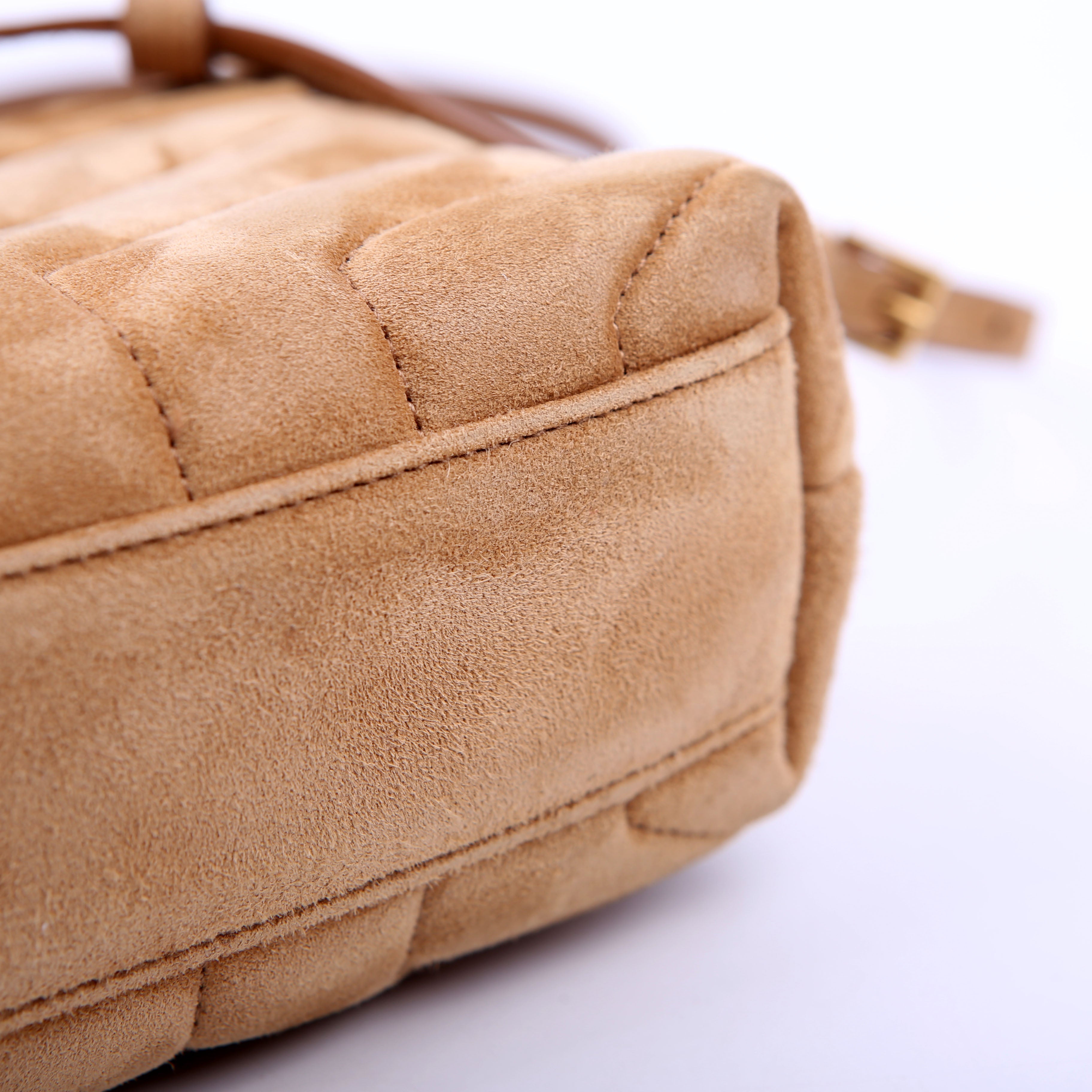 SAINT LAURENT Loulou Suede Satchel Toy Crossbody 678401 Brown