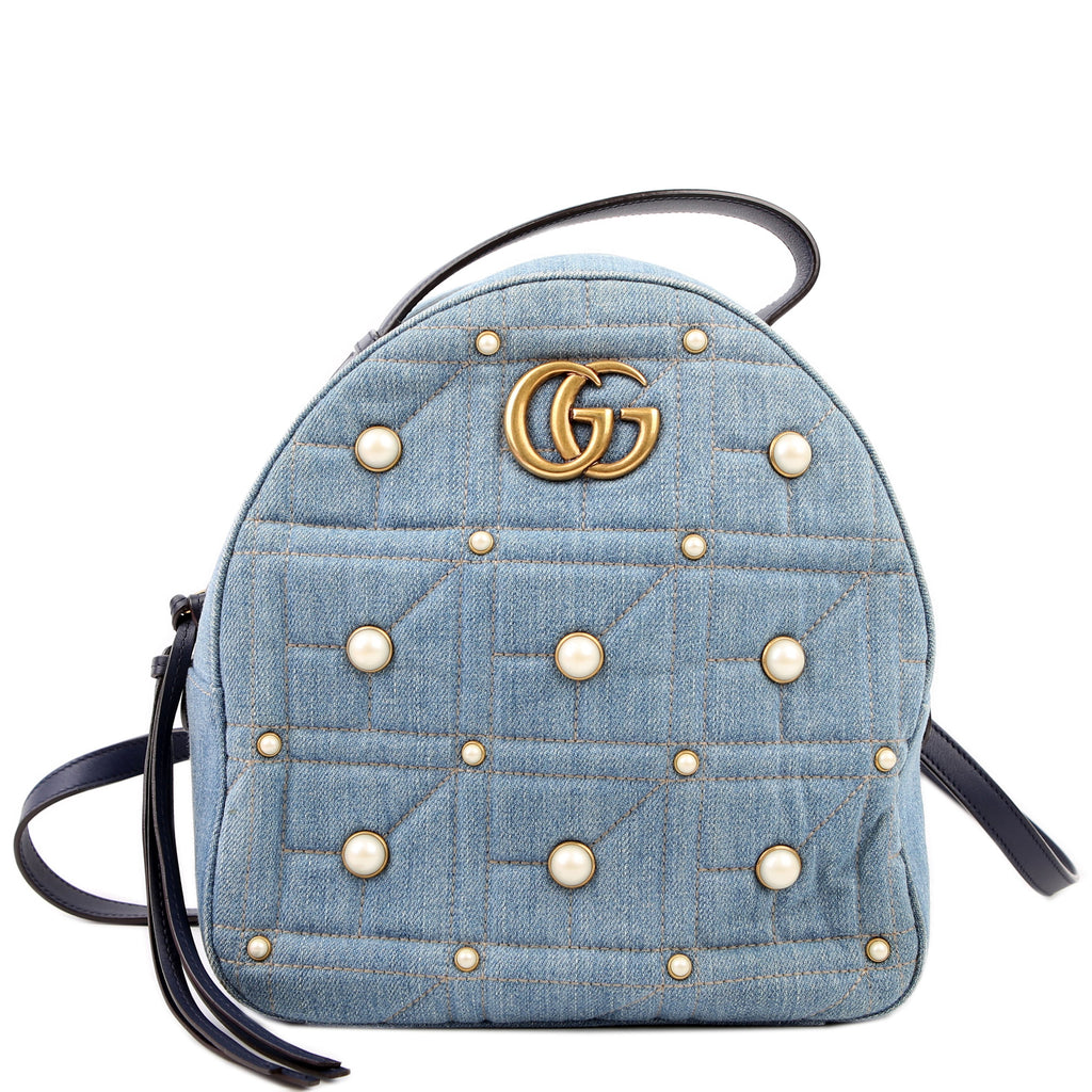 Gucci 476671 Marmont Backpack Denim
