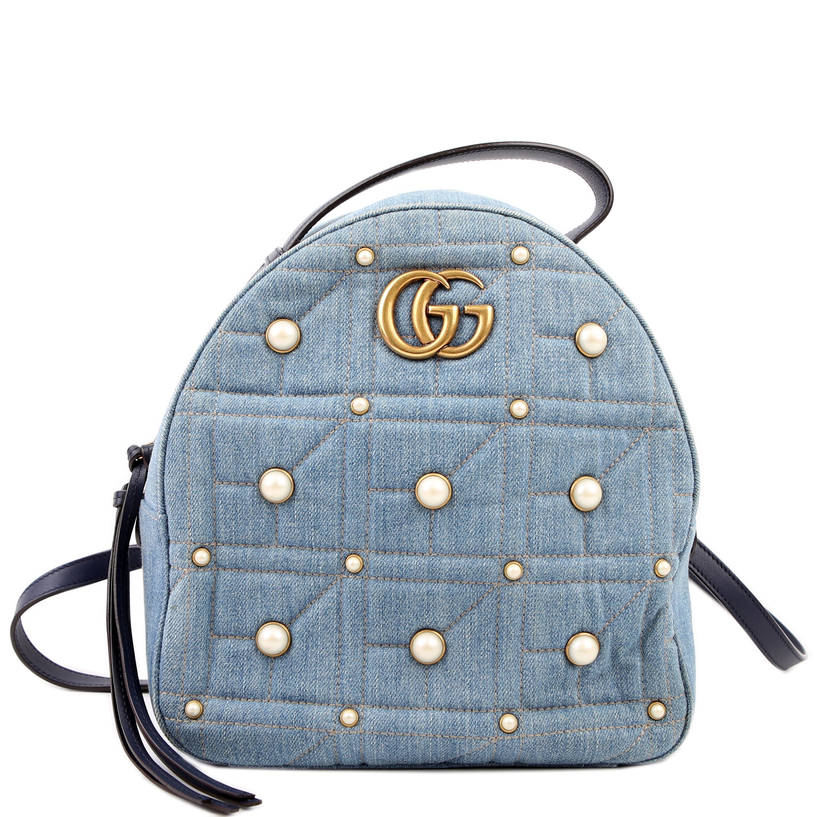 Gucci 476671 Marmont Backpack Denim