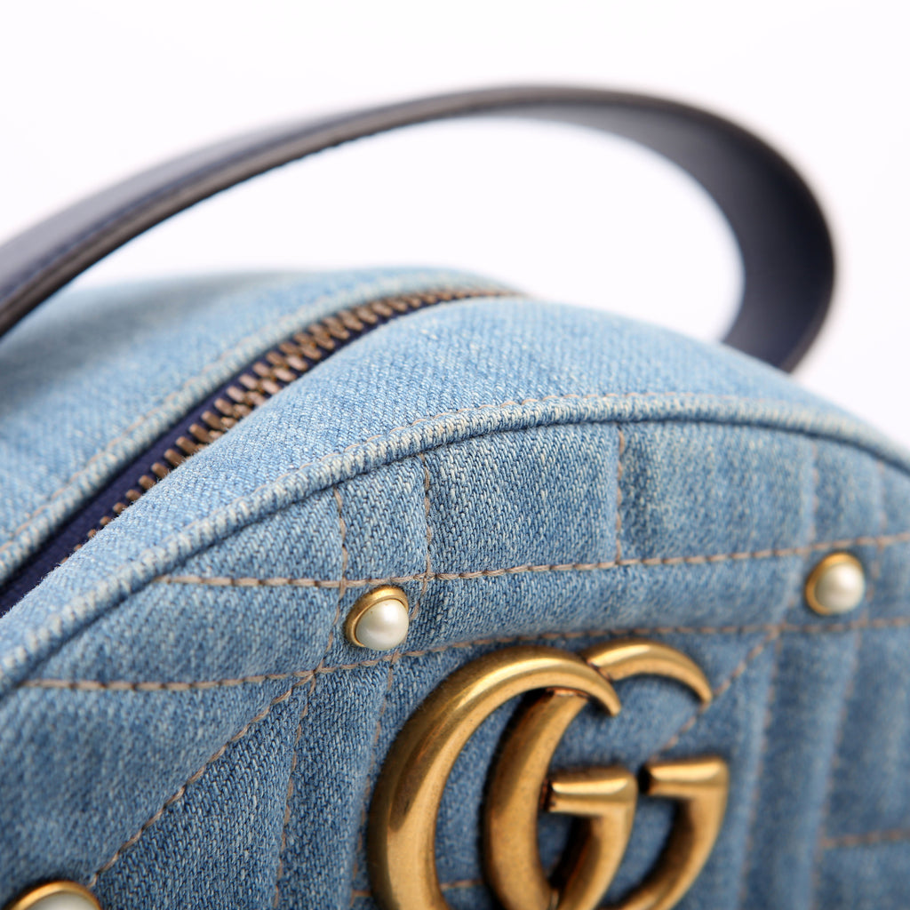 Gucci 476671 Marmont Backpack Denim