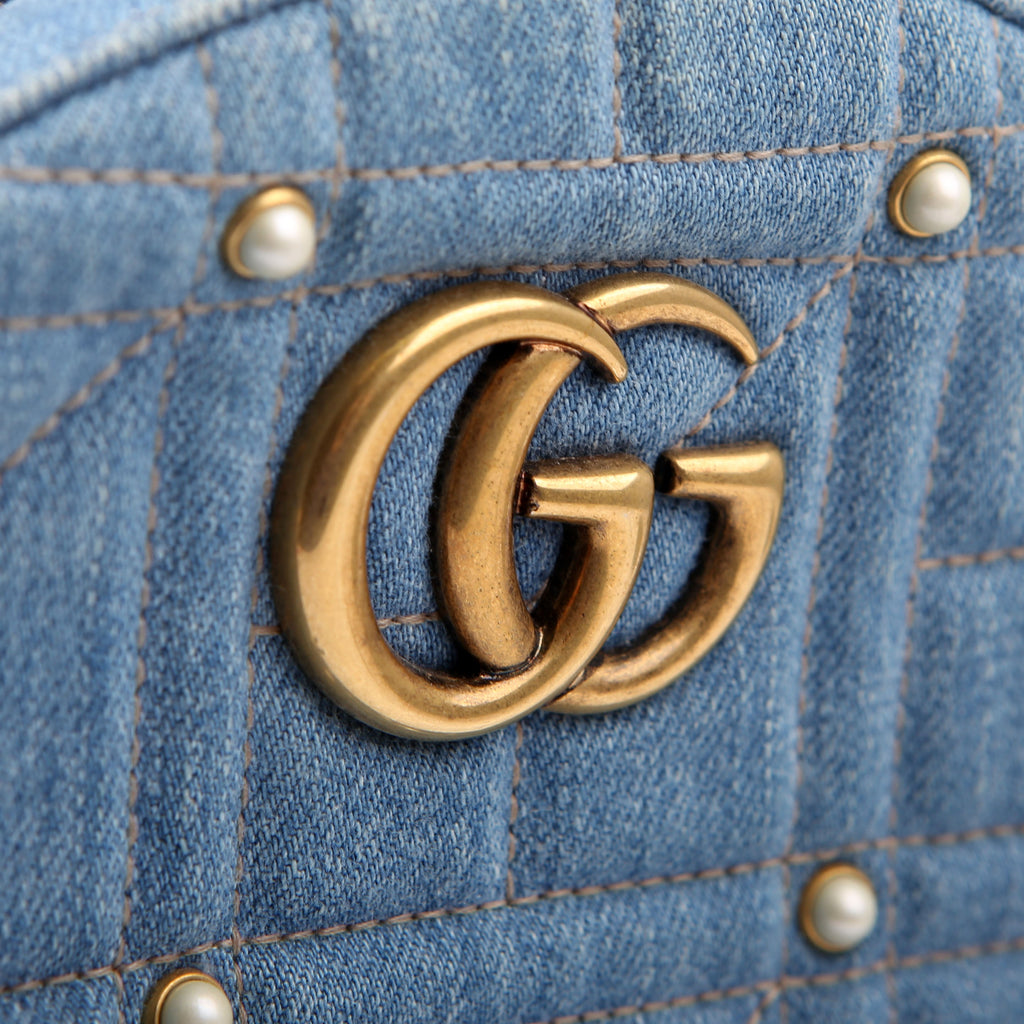 Gucci 476671 Marmont Backpack Denim