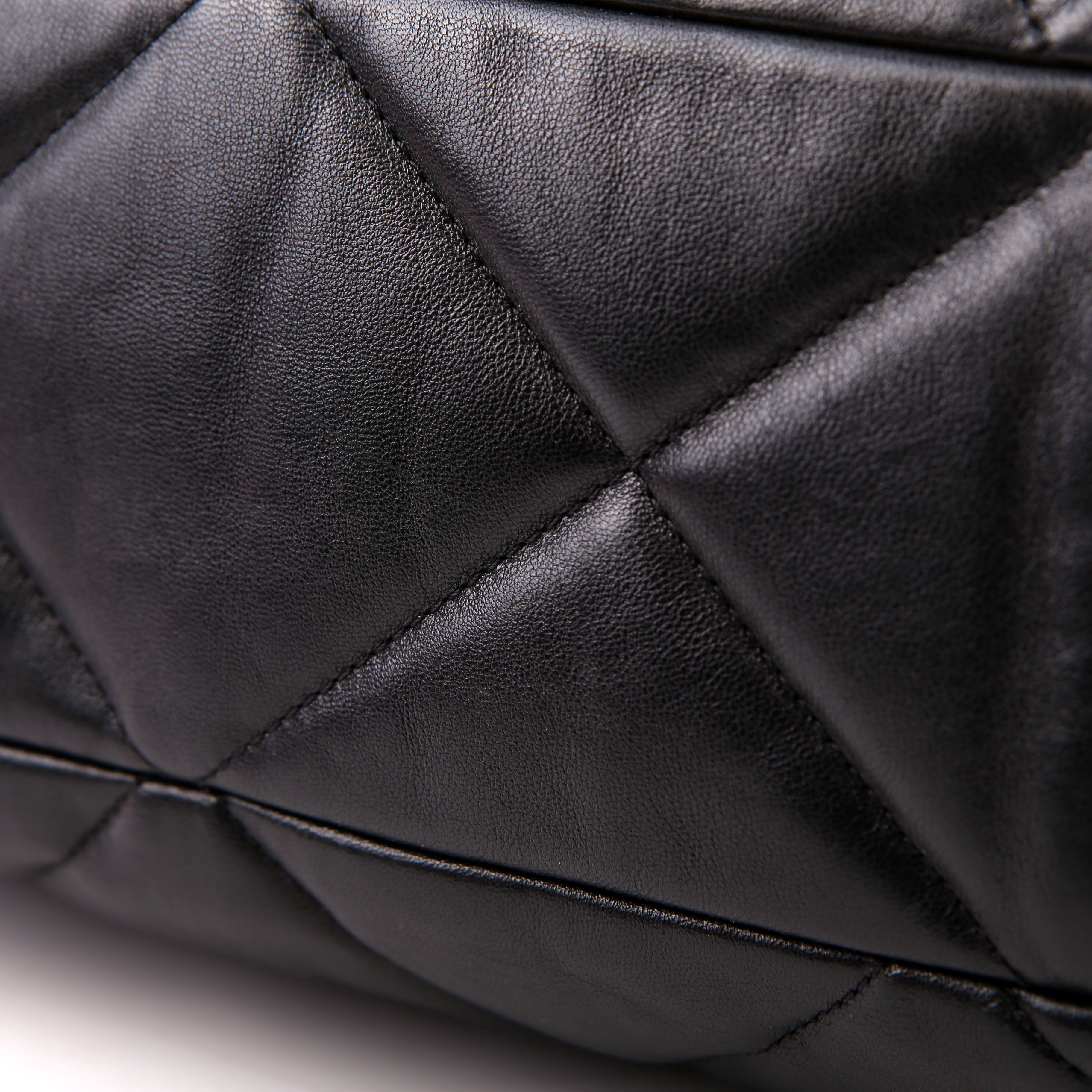 Chanel 19 Quilted Goatskin N/S Shopping Tote Black