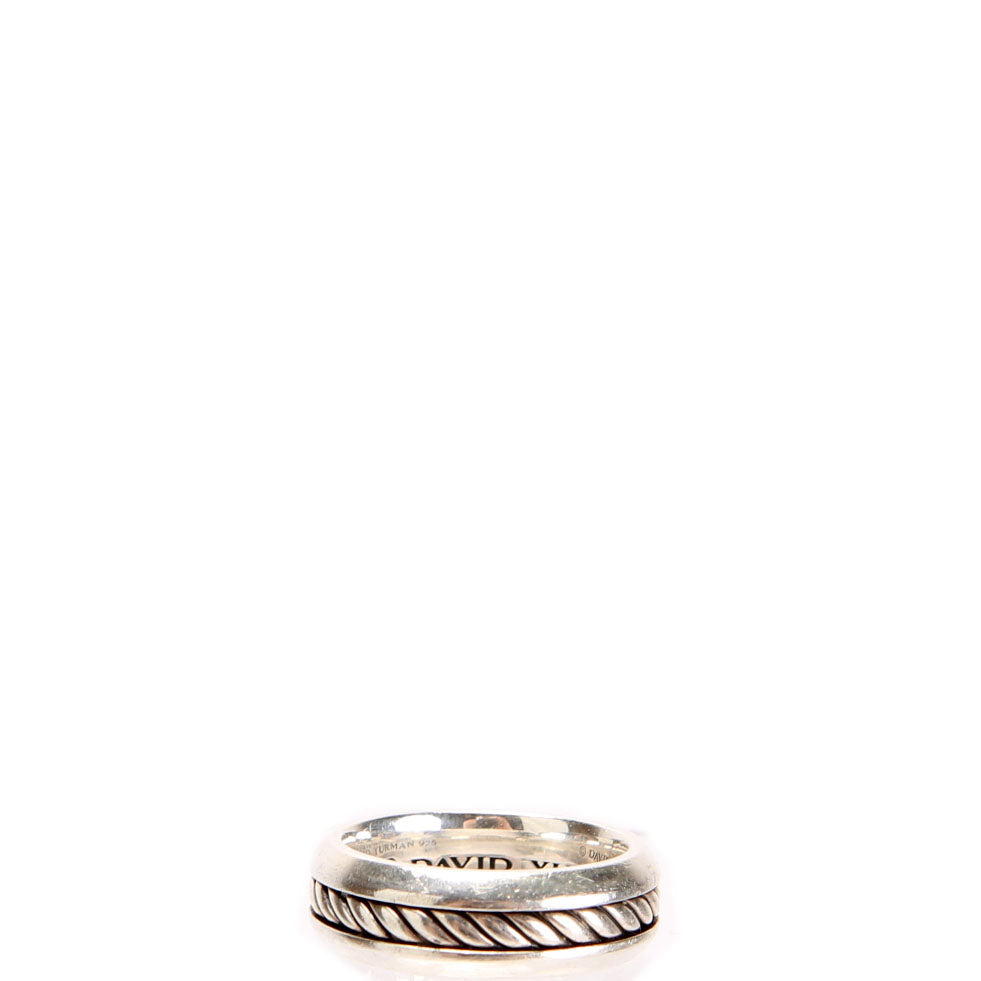 Cable Inset Band Ring 925 Size 10.75
