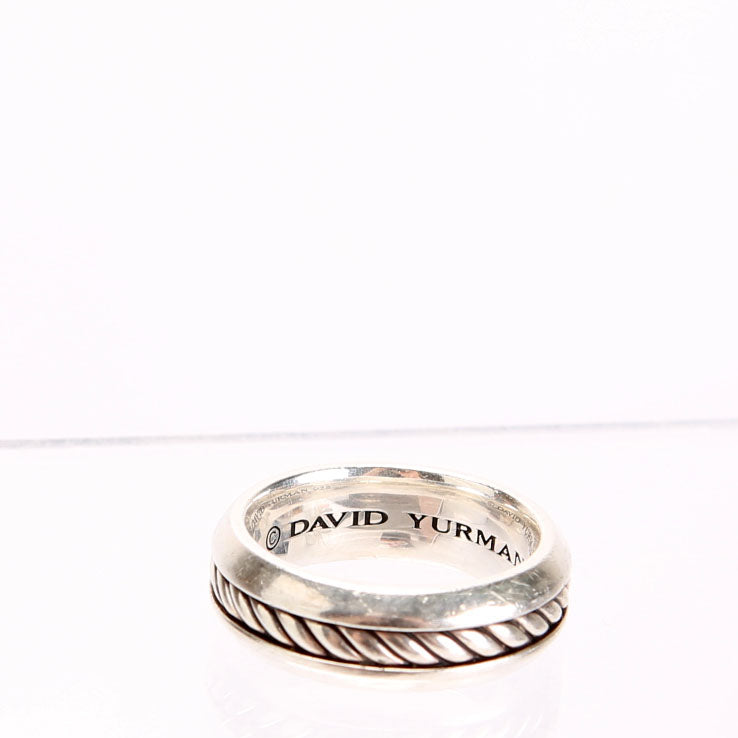 Cable Inset Band Ring 925 Size 10.75