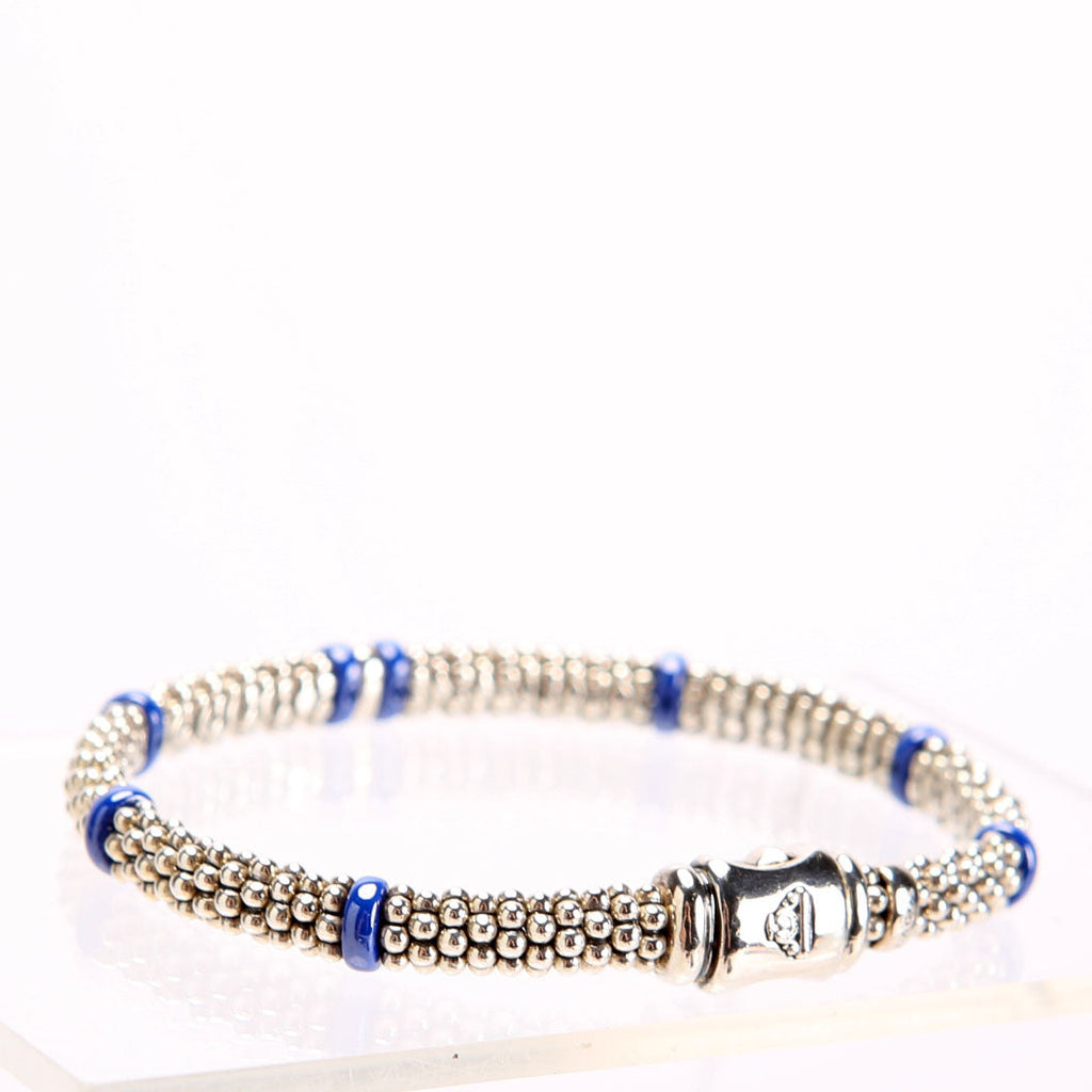 Ultramarine Seven Station Caviar/Beaded/925 9MM