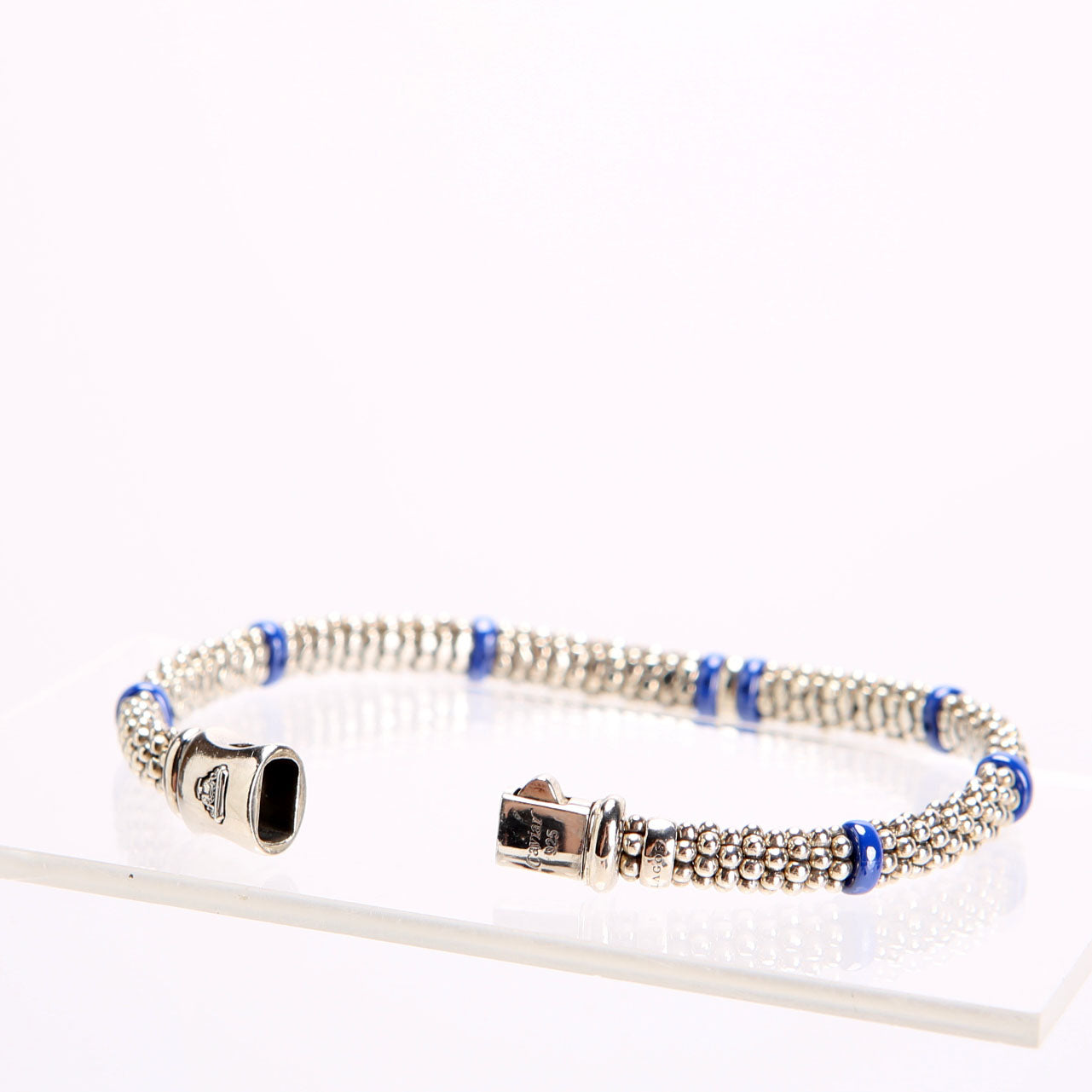 Ultramarine Seven Station Caviar/Beaded/925 9MM