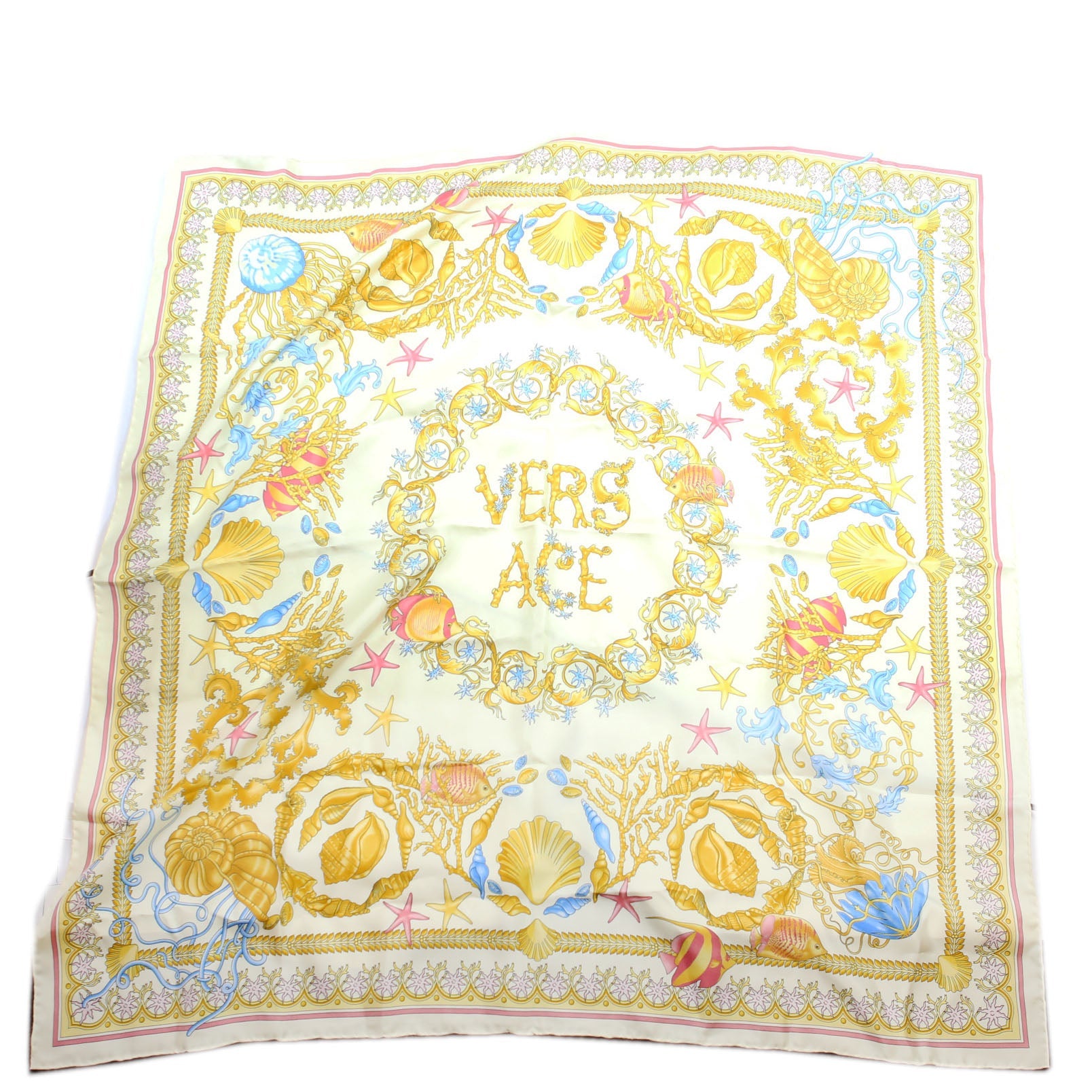 Underwater Silk Scarf Yellow/Multicolor
