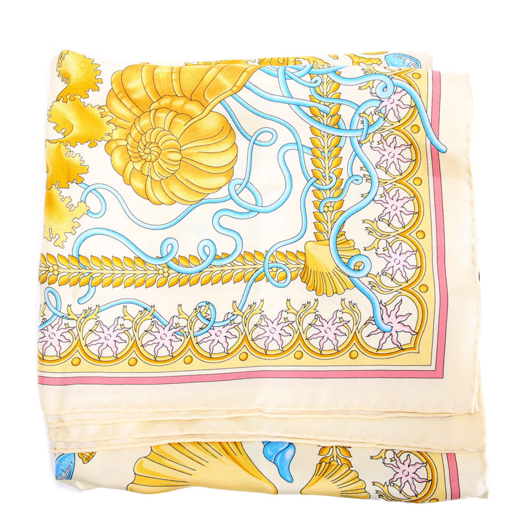 Underwater Silk Scarf Yellow/Multicolor