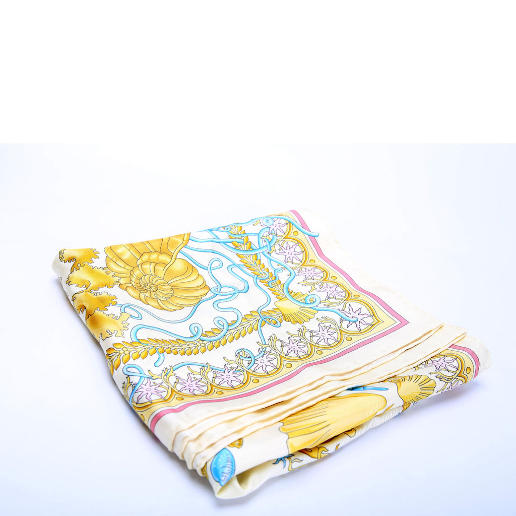 Underwater Silk Scarf Yellow/Multicolor
