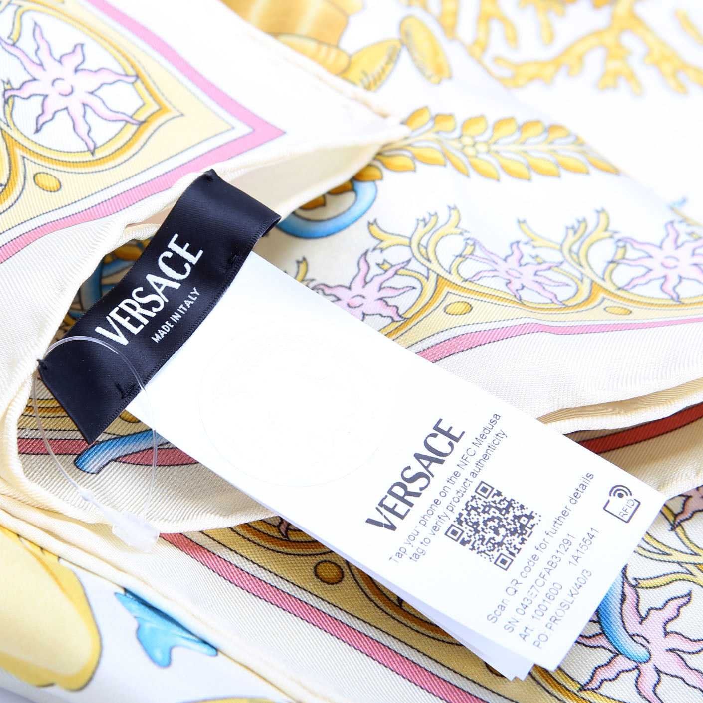 Underwater Silk Scarf Yellow/Multicolor