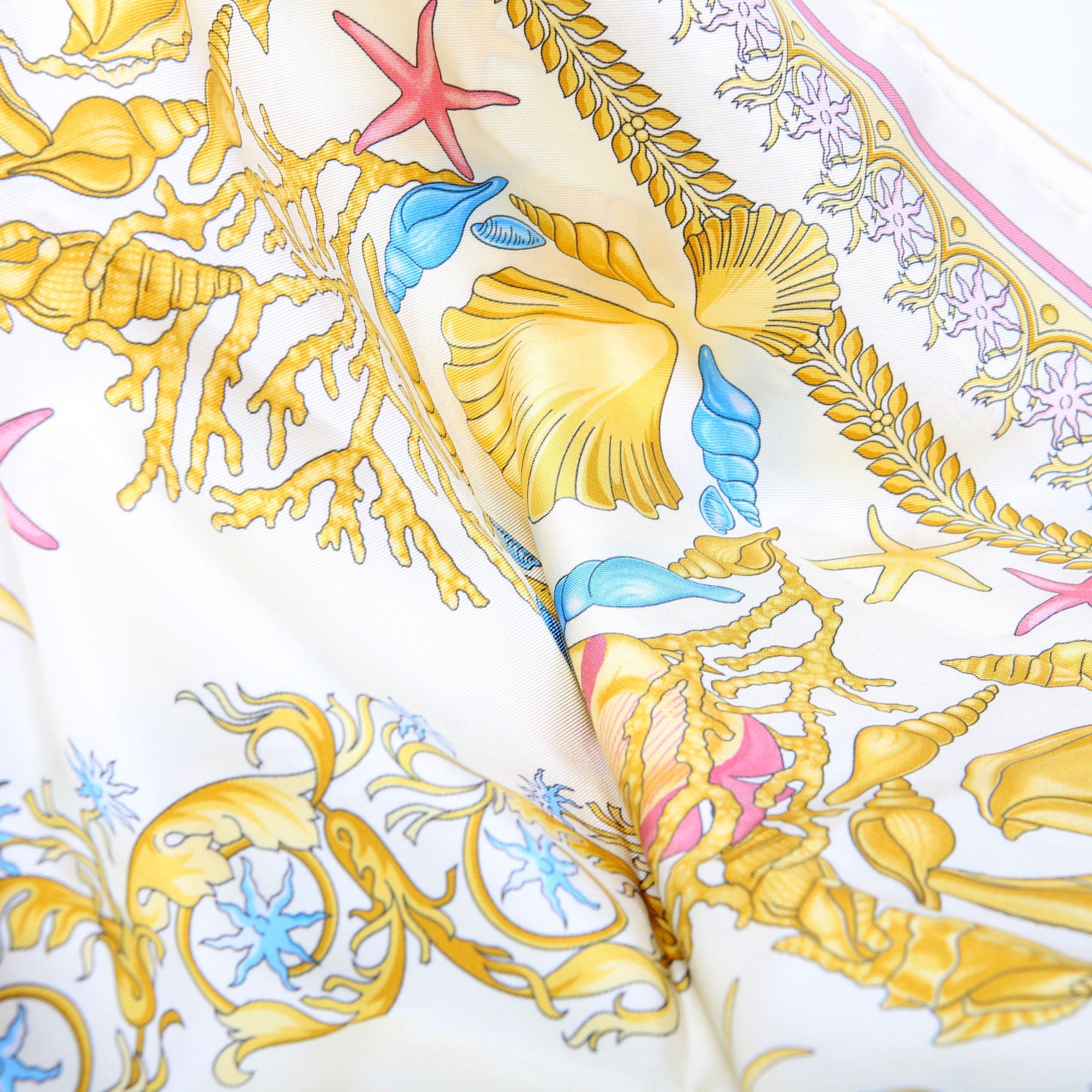 Underwater Silk Scarf Yellow/Multicolor