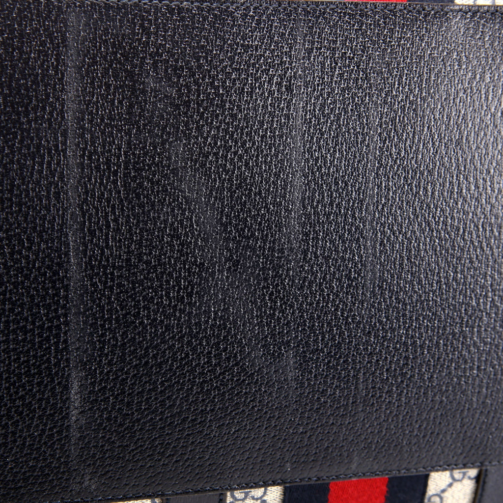 Gucci 696039 GG Supreme Canvas Large Duffle Bag Navy/Beige/Red