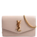 Uptown Chain Wallet Grain De Poudre 607788 Beige