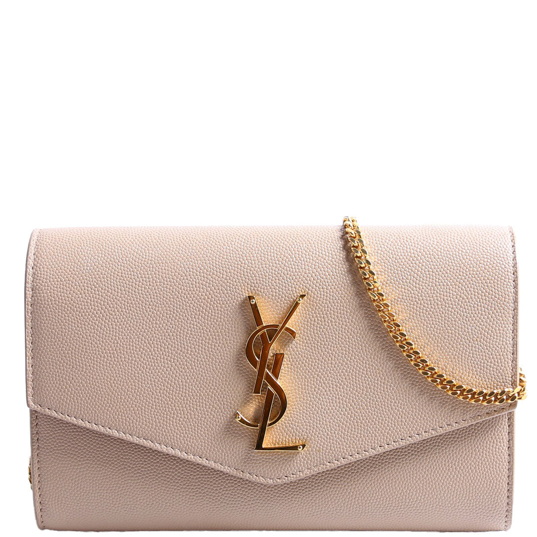 Uptown Chain Wallet Grain De Poudre 607788 Beige