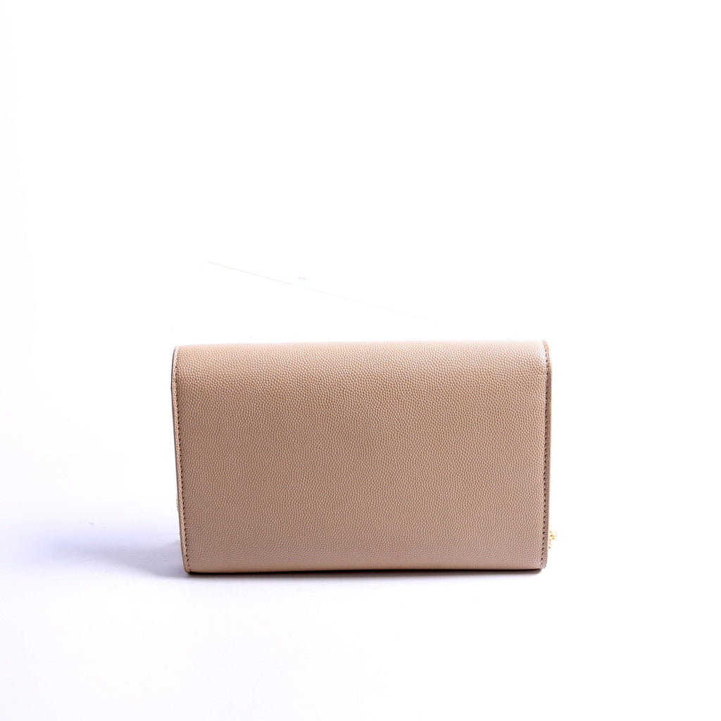 Uptown Chain Wallet Grain De Poudre 607788 Beige