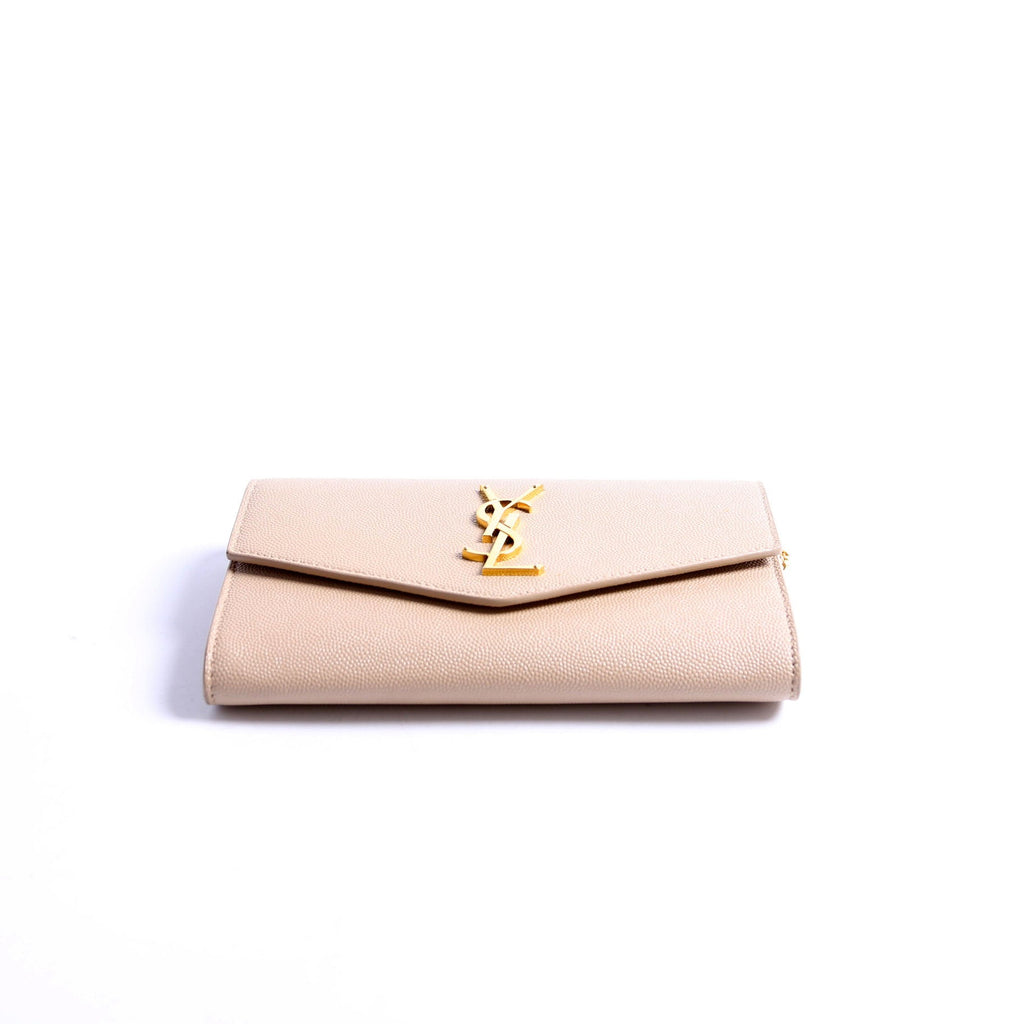 Uptown Chain Wallet Grain De Poudre 607788 Beige