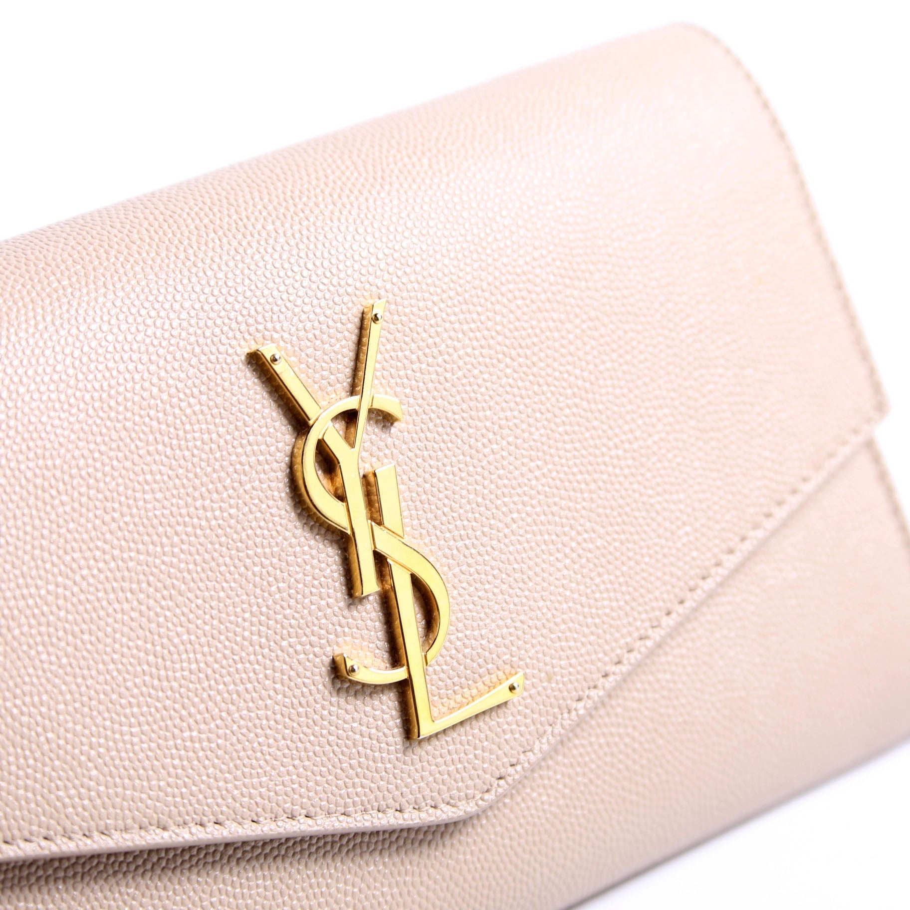 Uptown Chain Wallet Grain De Poudre 607788 Beige