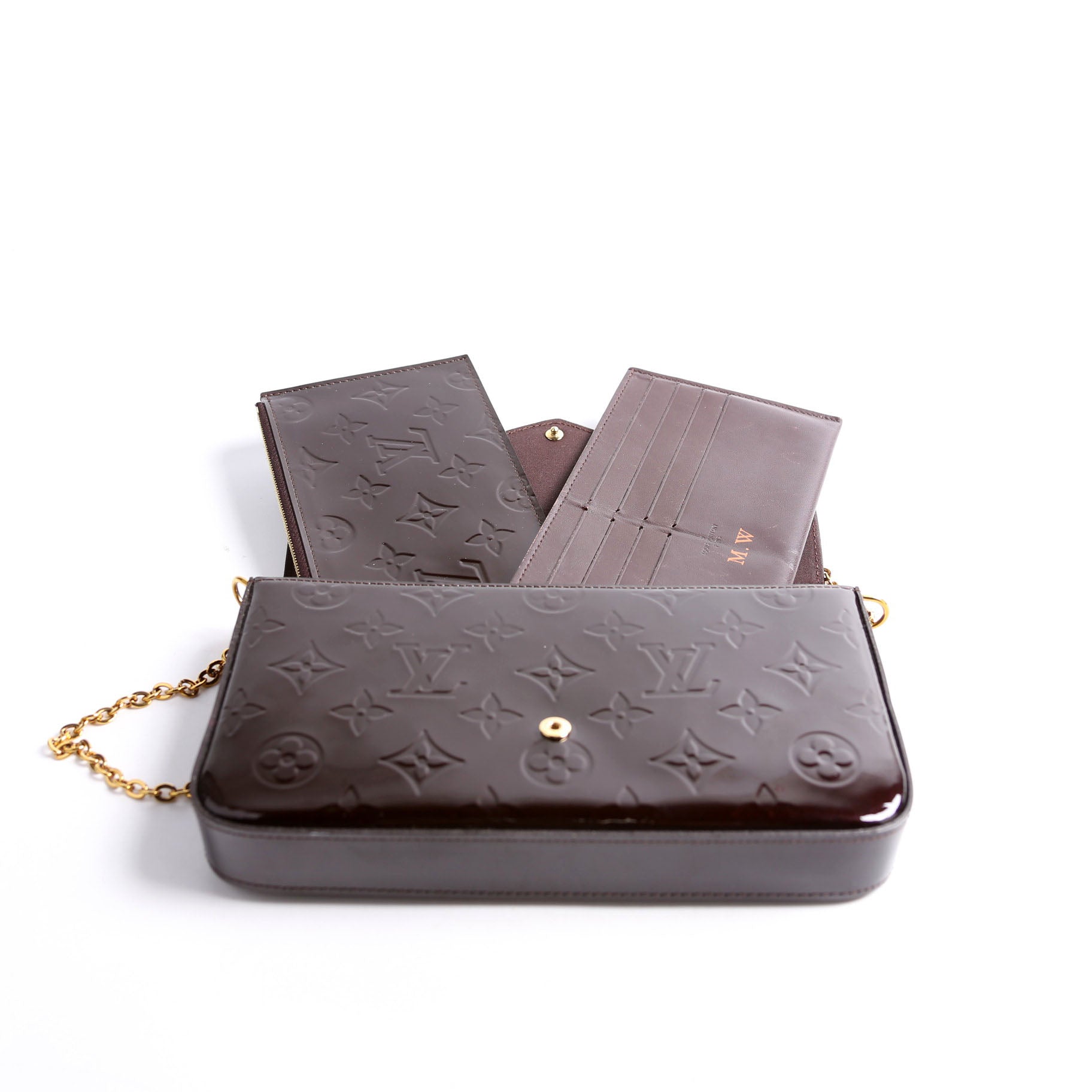 Pochette Felicie Vernis Burgundy