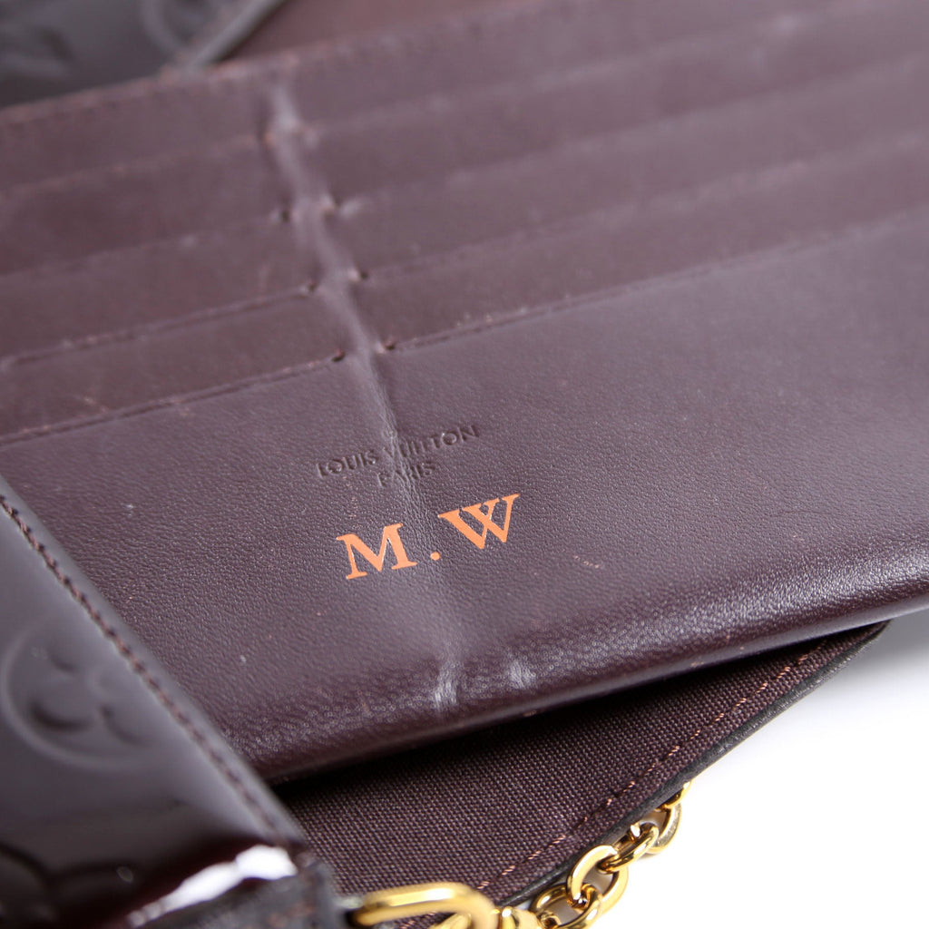Pochette Felicie Vernis Burgundy
