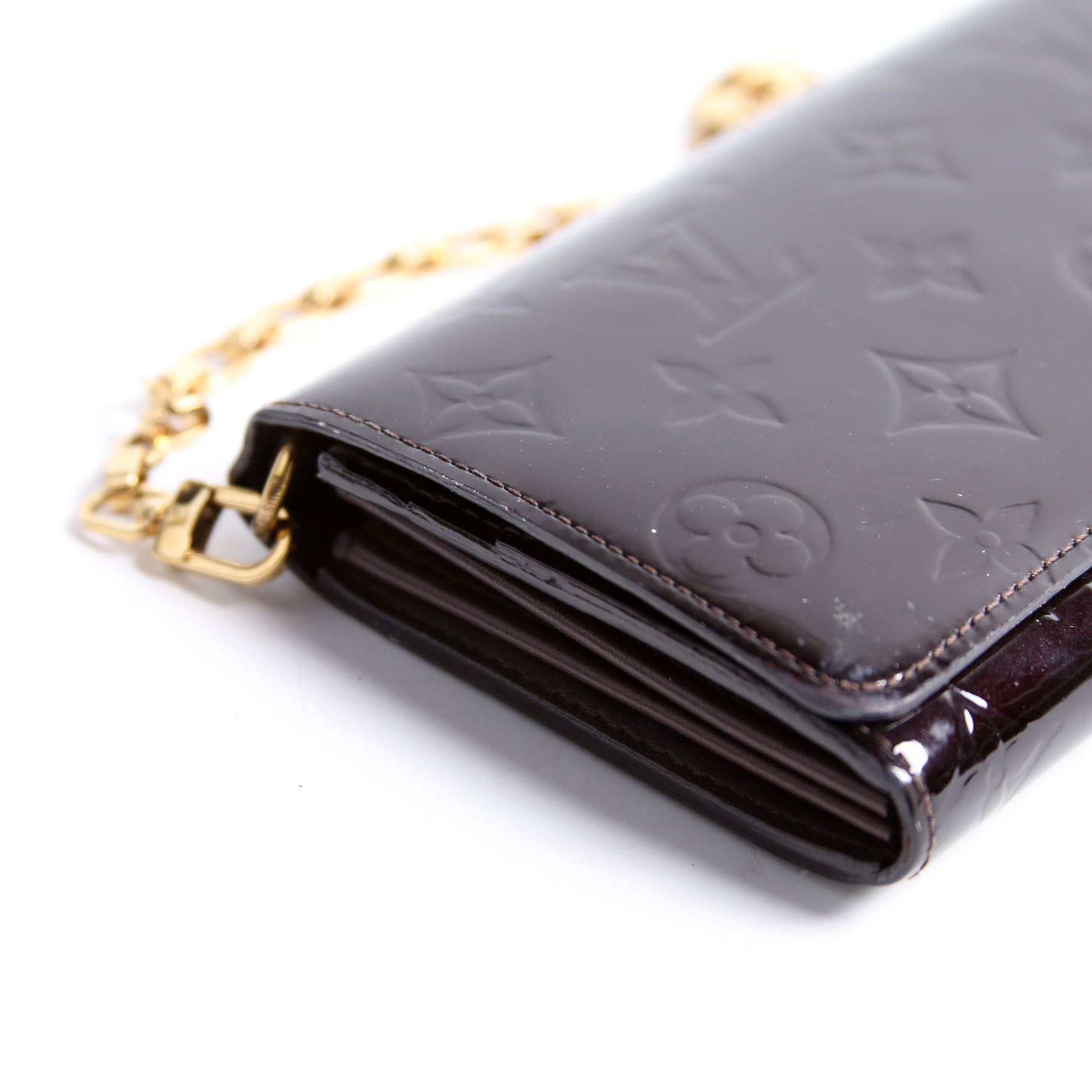 Chaine Wallet Vernis Burgundy
