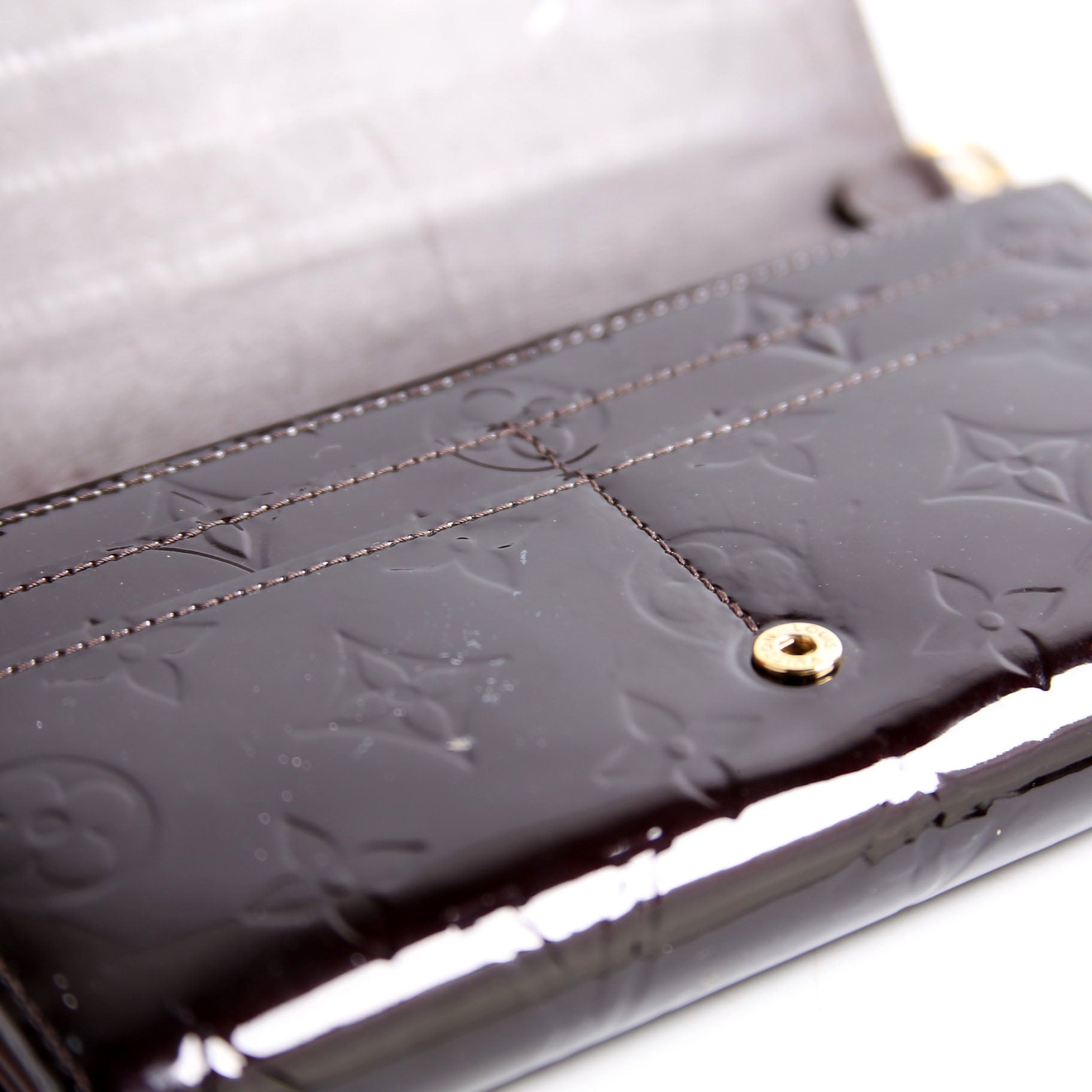 Chaine Wallet Vernis Burgundy