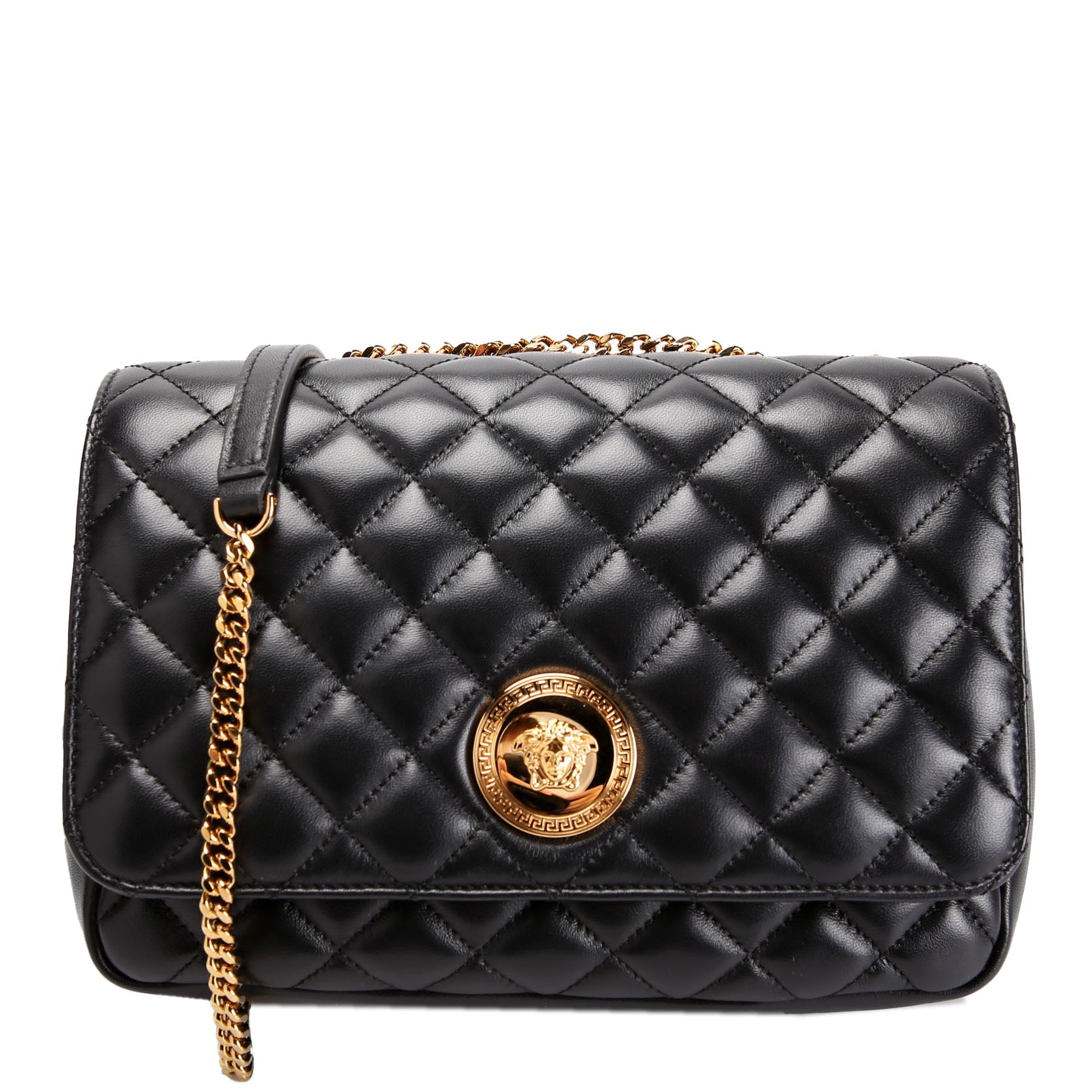 La Medusa Quilted Lambskin Large Shoulder Bag