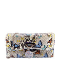 Batik Python Butterfly Clutch With Chain Beige/Multicolor