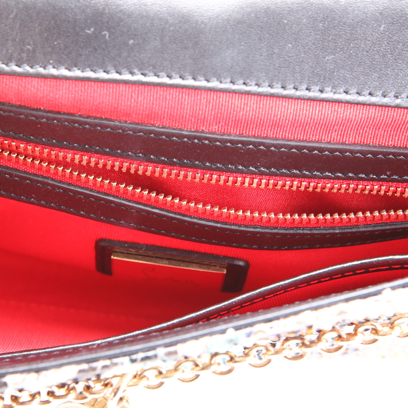 Batik Python Butterfly Clutch With Chain Beige/Multicolor