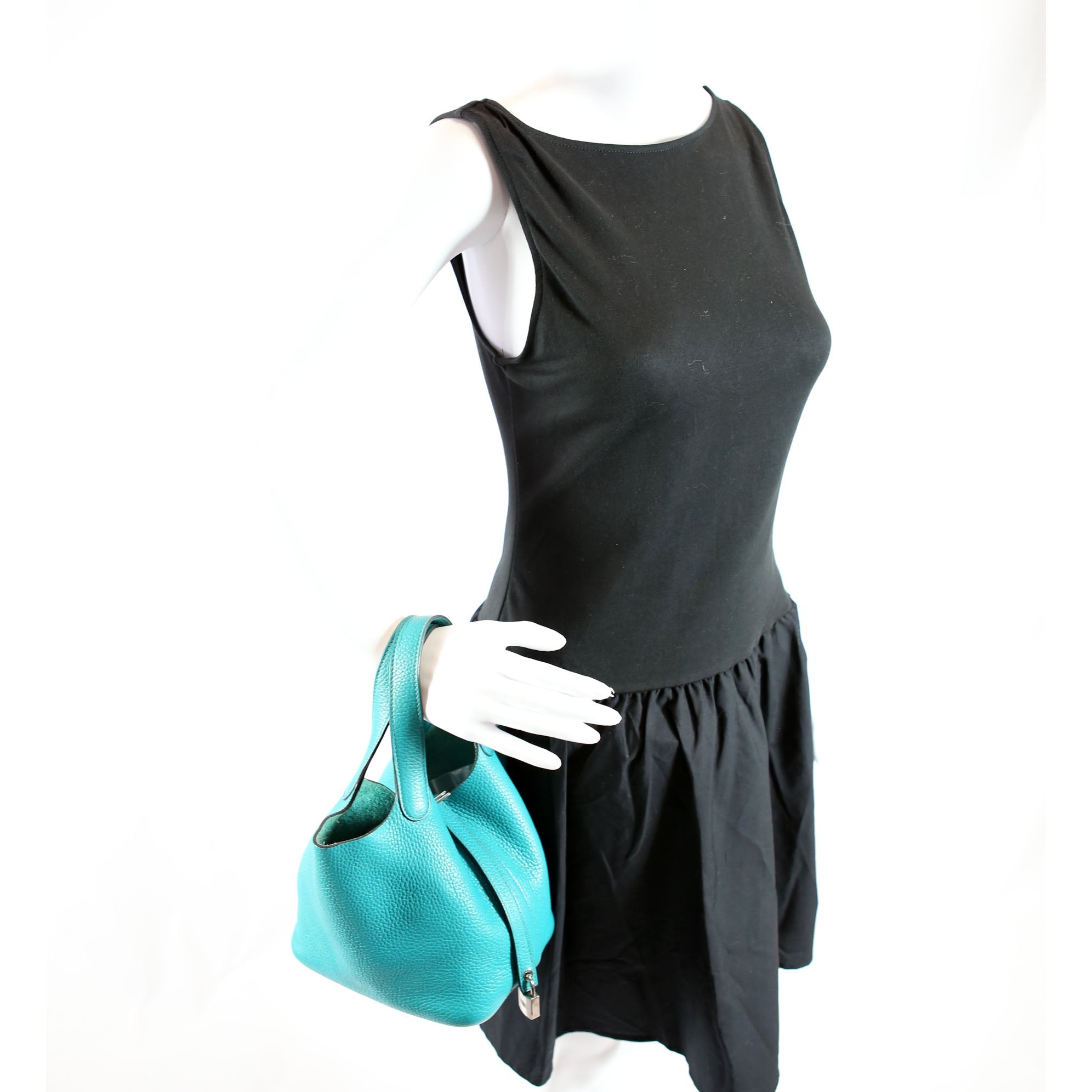 Hermes Picotin 18 Clemence Teal