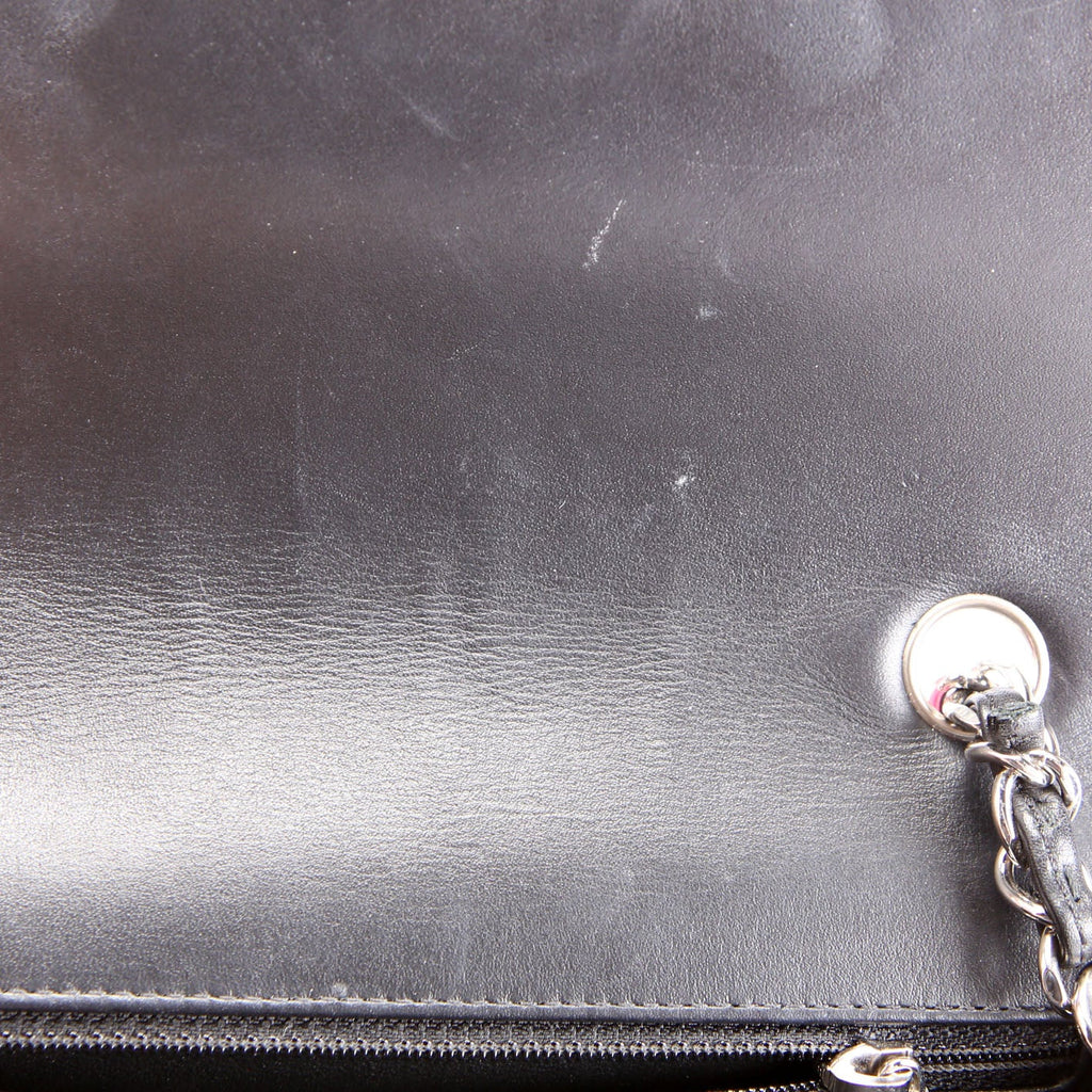 Classic Flap Mini Rectangle Bi-Color Patent 29M Black/Pink