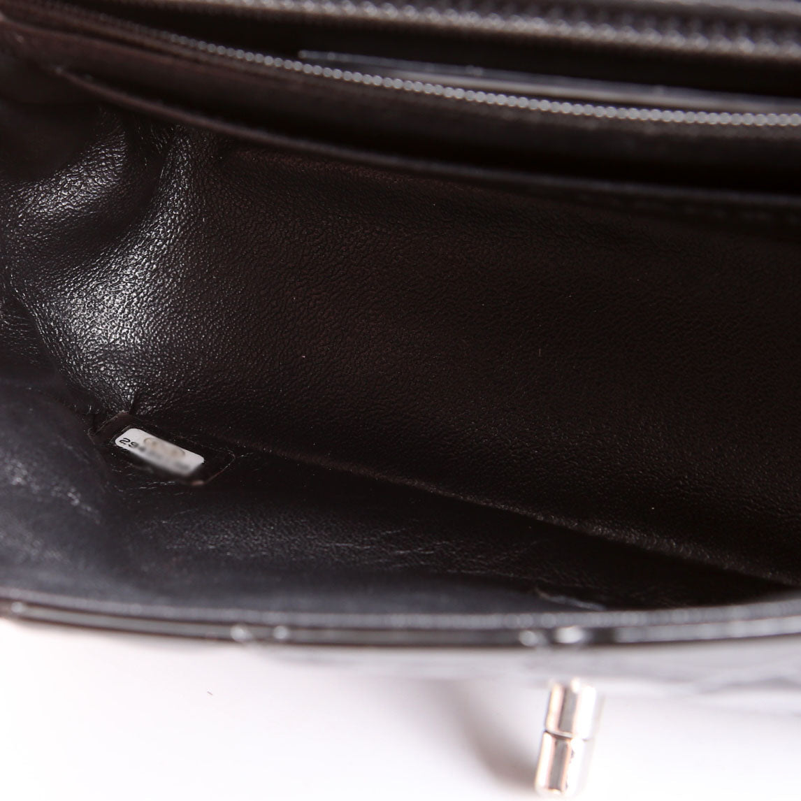 Classic Flap Mini Rectangle Bi-Color Patent 29M Black/Pink