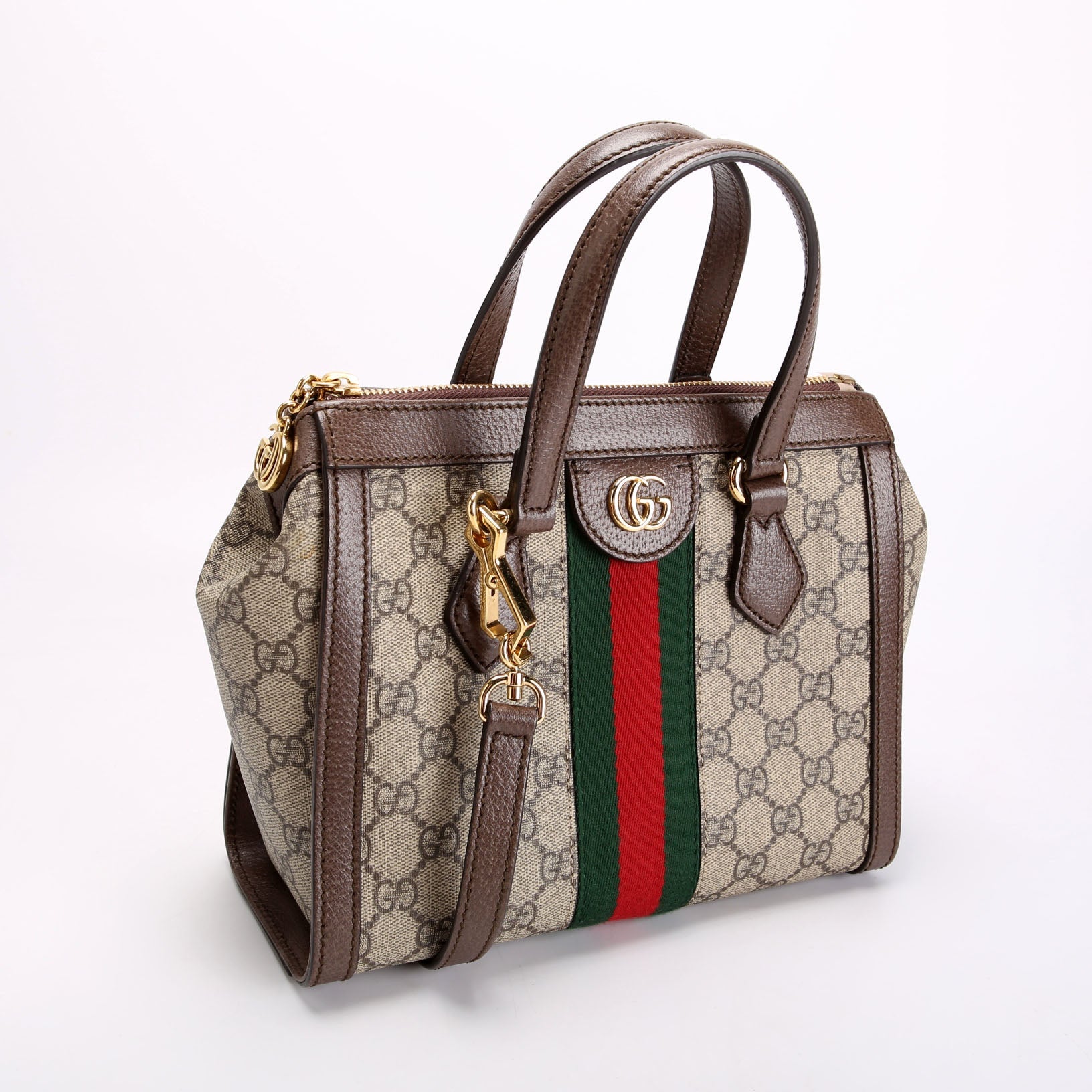 547551 GG Supreme Ophidia Small Tote Brown